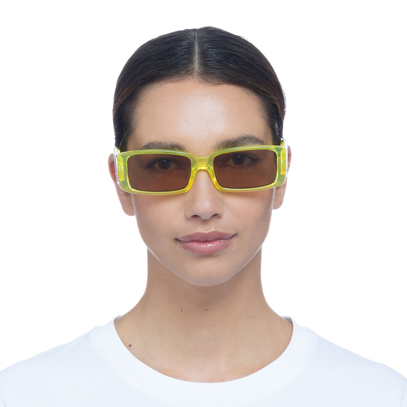 Cruel Intentions Hyper Yellow 2452336 Uni-Sex Rectangle Sunglasses | Le Specs