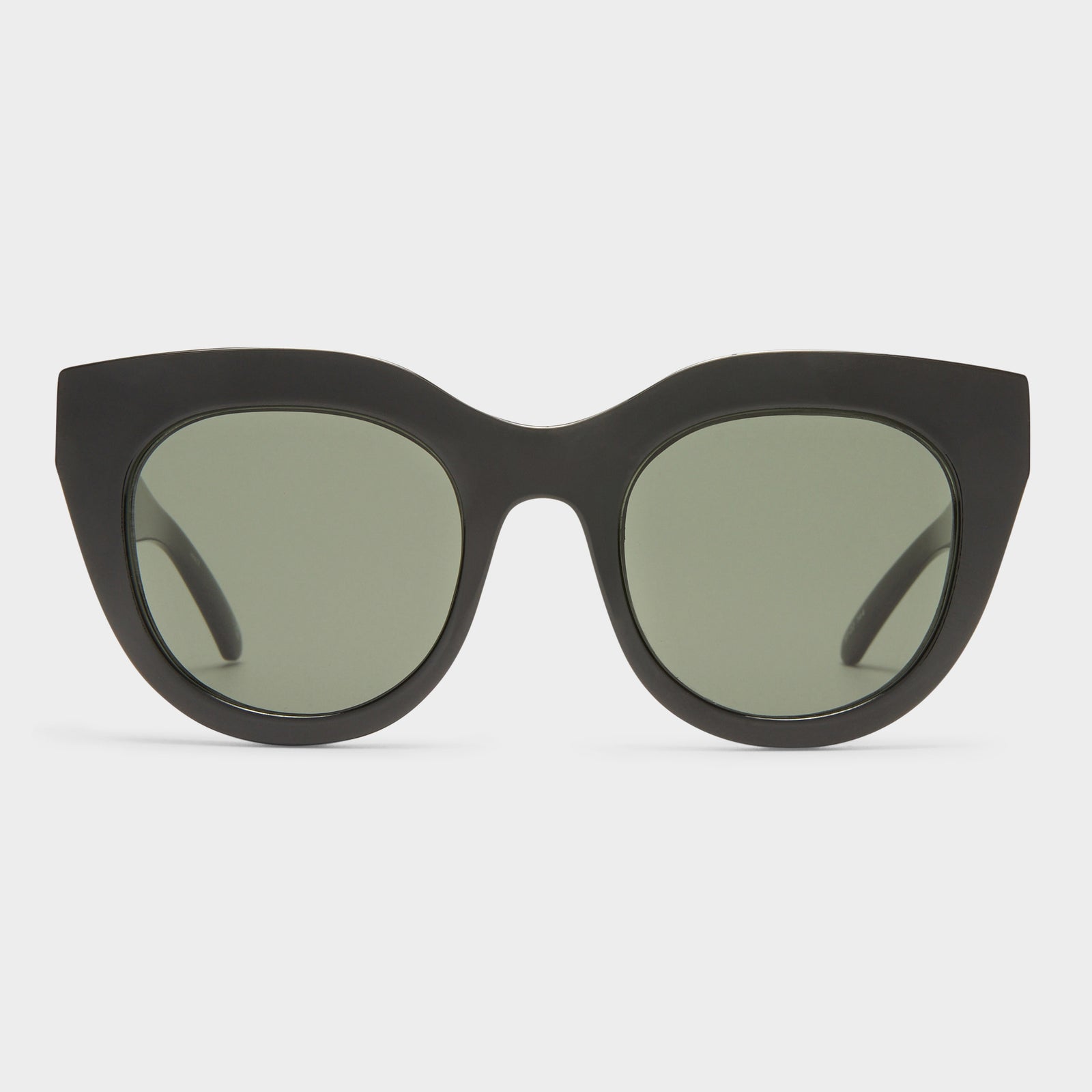 Air Heart Black Gold Female Cat-Eye Sunglasses | Le Specs