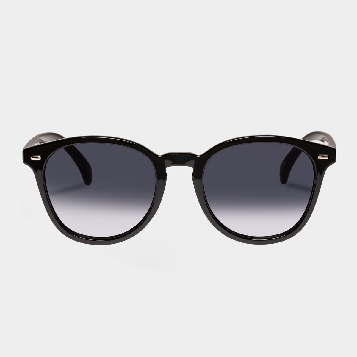 Bandwagon Black Uni-Sex Round Sunglasses | Le Specs