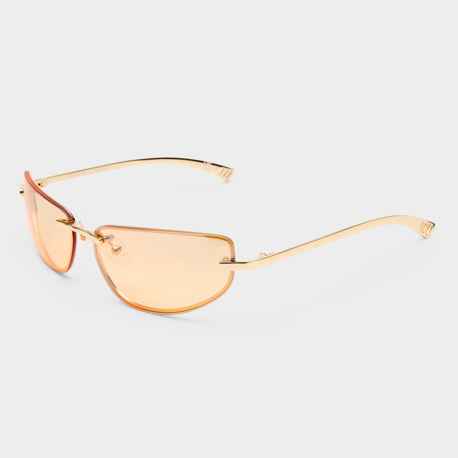 Bubbles Gold Female Wrap Sunglasses | Le Specs