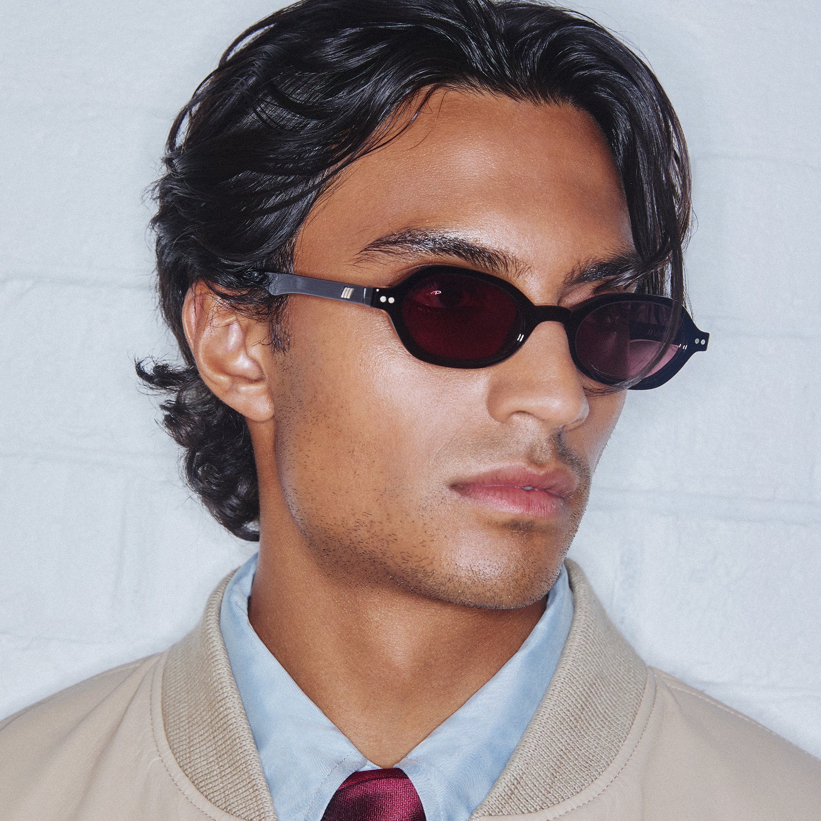 Foundry + Black Uni-Sex Oval Sunglasses | Le Specs