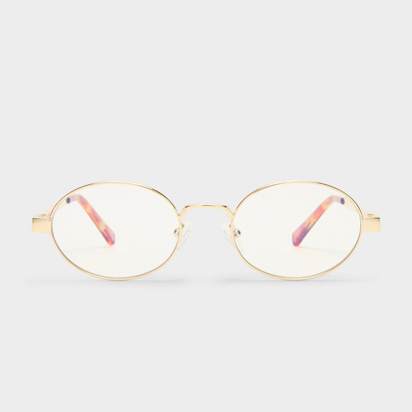 Poseidon Deux Gold Uni-Sex Oval Blue Light | Le Specs