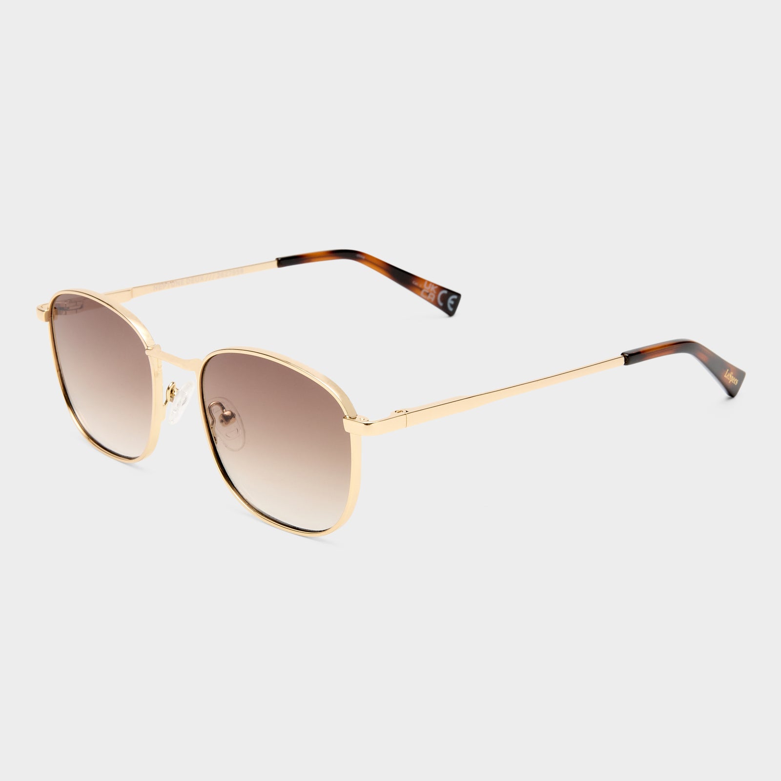 Neptune Deux Gold Uni-Sex Square Sunglasses | Le Specs