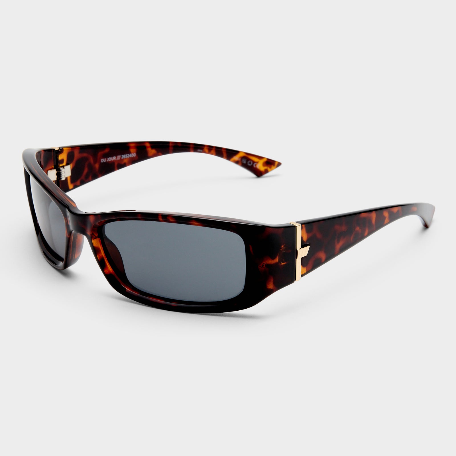 Du Jour Tortoiseshell Uni-Sex Wrap Sunglasses | Le Specs