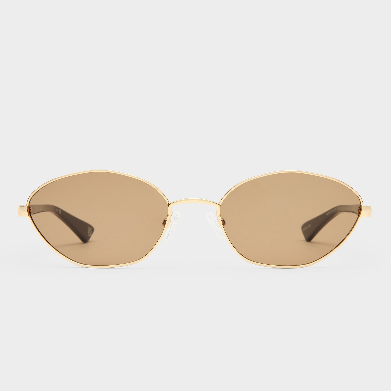 Le Bebe Gold Uni-Sex Oval Sunglasses | Le Specs