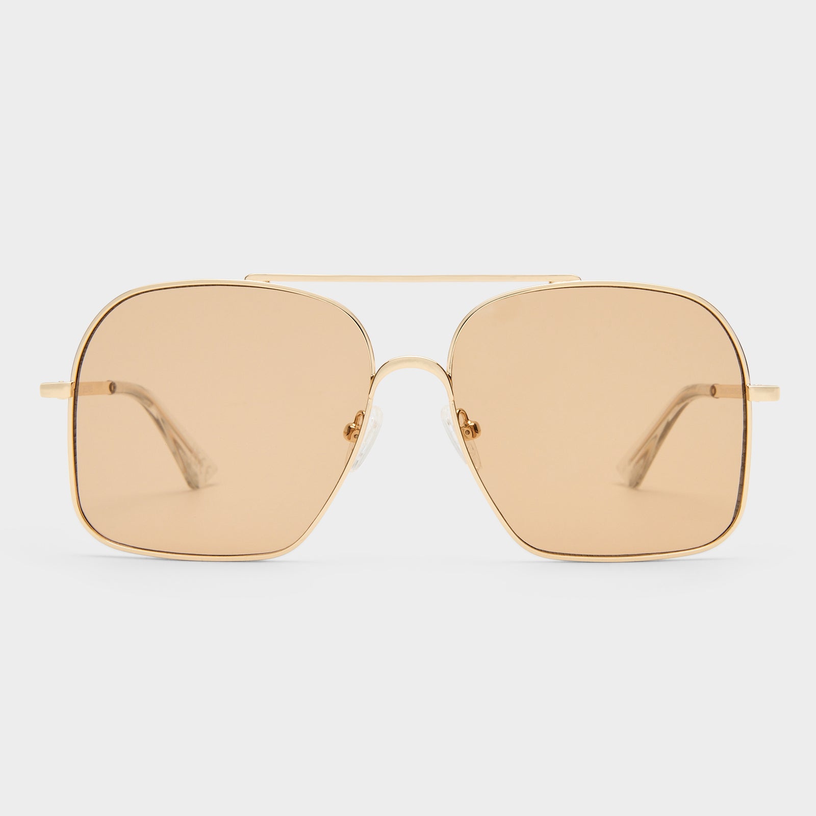 Civelle Bright Gold Uni-Sex Aviator Sunglasses | Le Specs