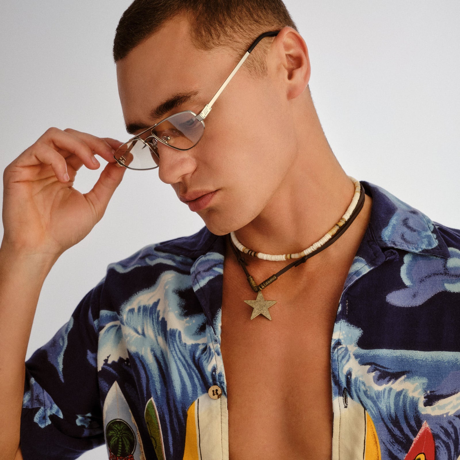 Treasure Silver Uni-Sex Aviator Sunglasses | Le Specs