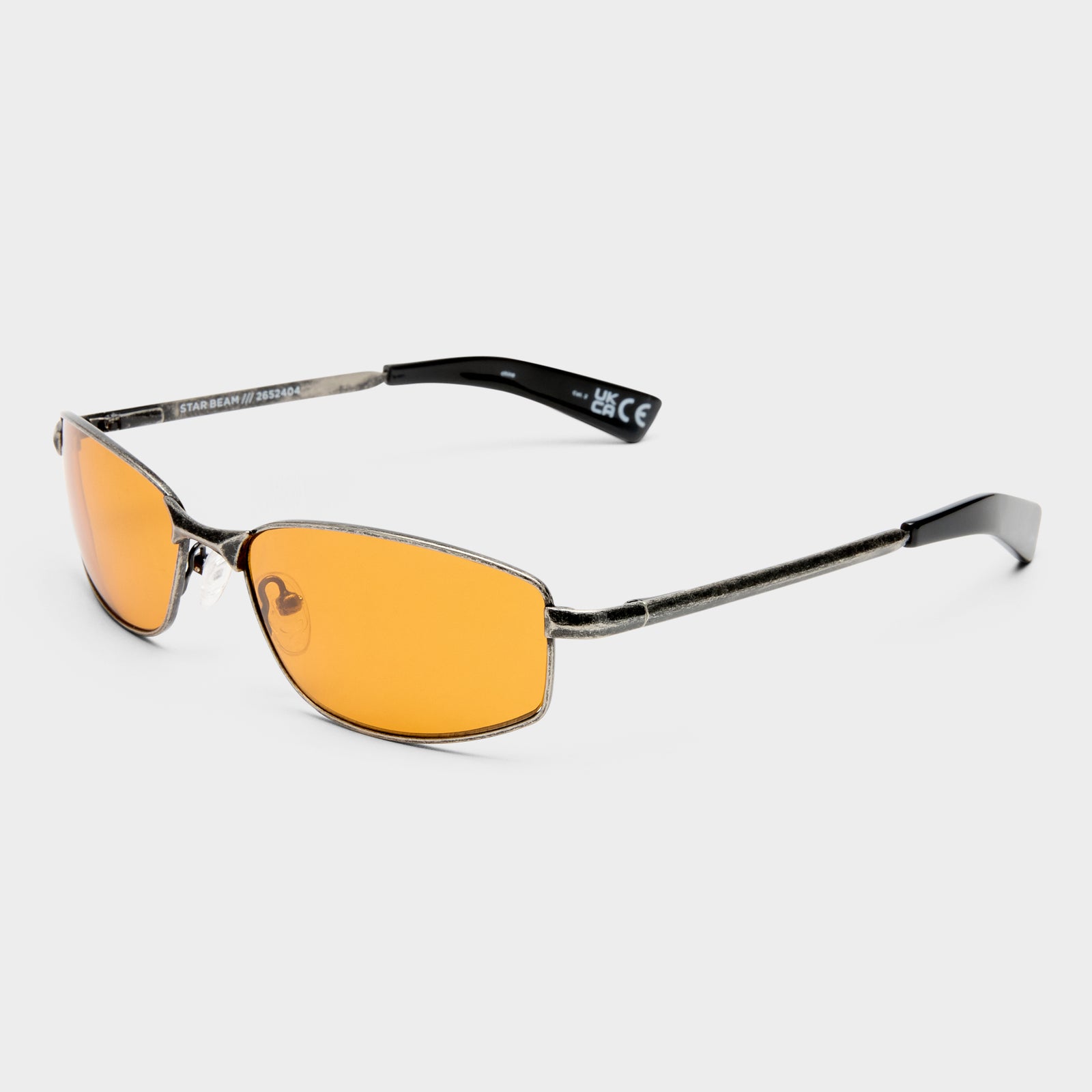 Star Beam Antique Gunmetal Uni-Sex Wrap Sunglasses | Le Specs