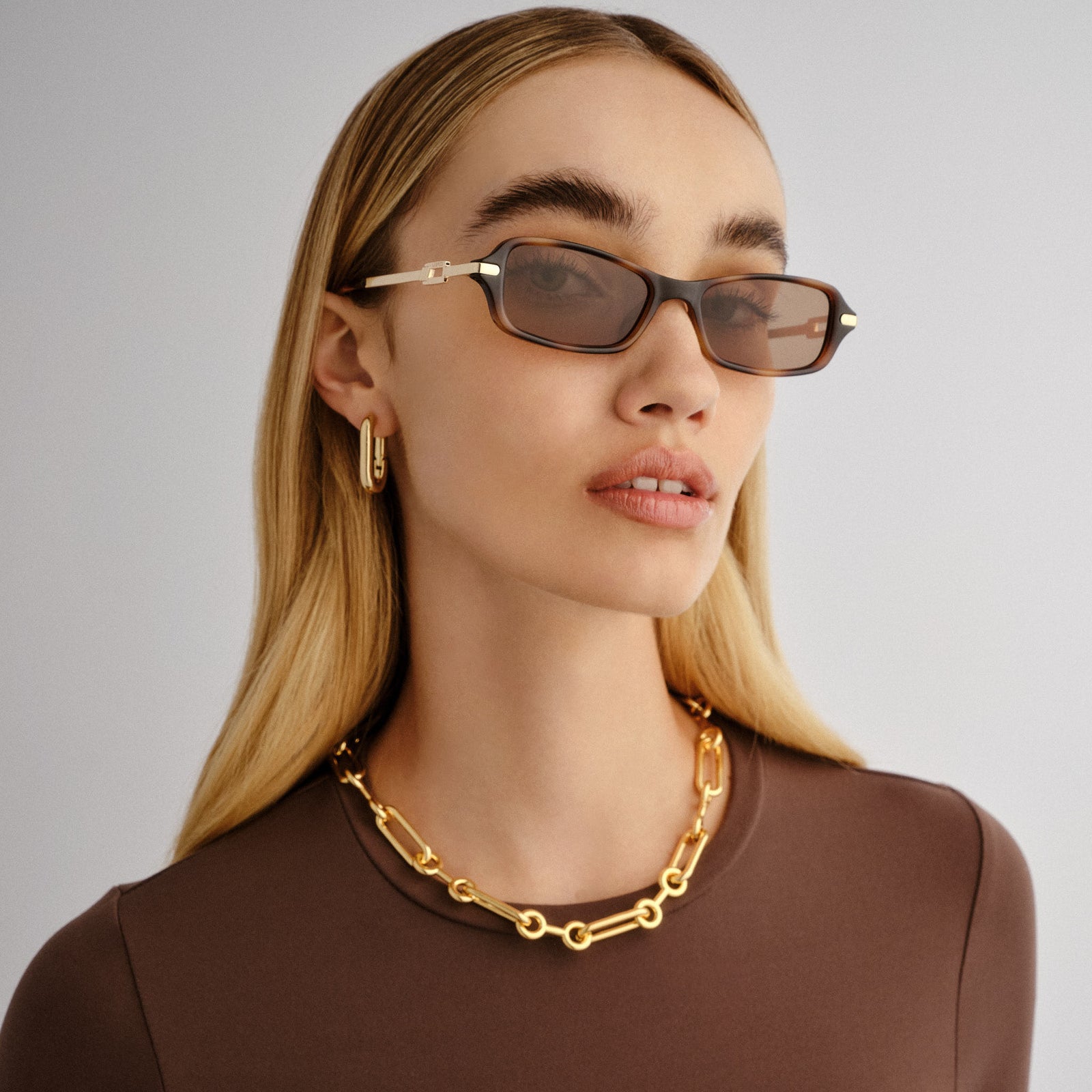 Bamboozler Tort Female Rectangle Sunglasses | Le Specs