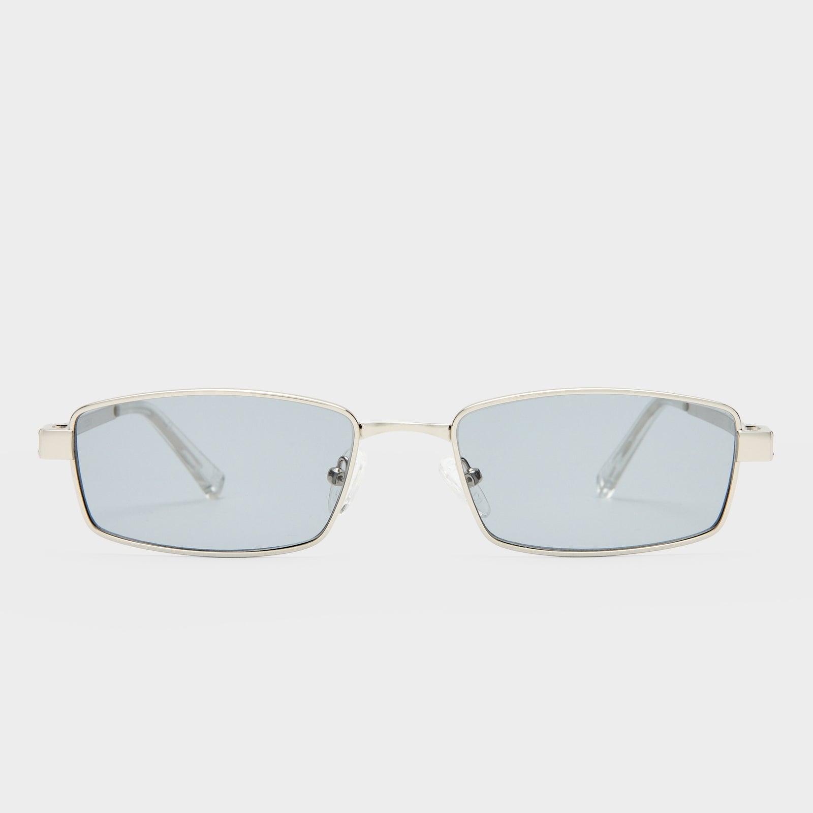 Bizarro Silver Uni-Sex Rectangle Sunglasses | Le Specs