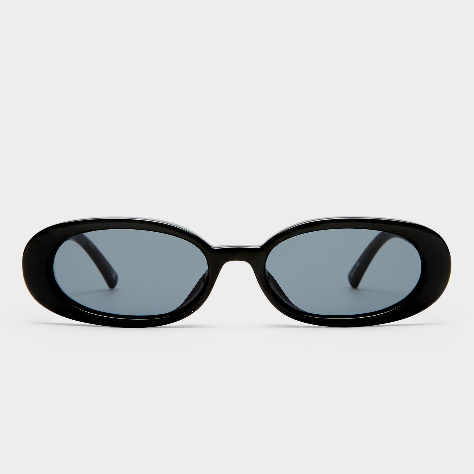 Outta Love + Black Uni-Sex Oval Sunglasses | Le Specs