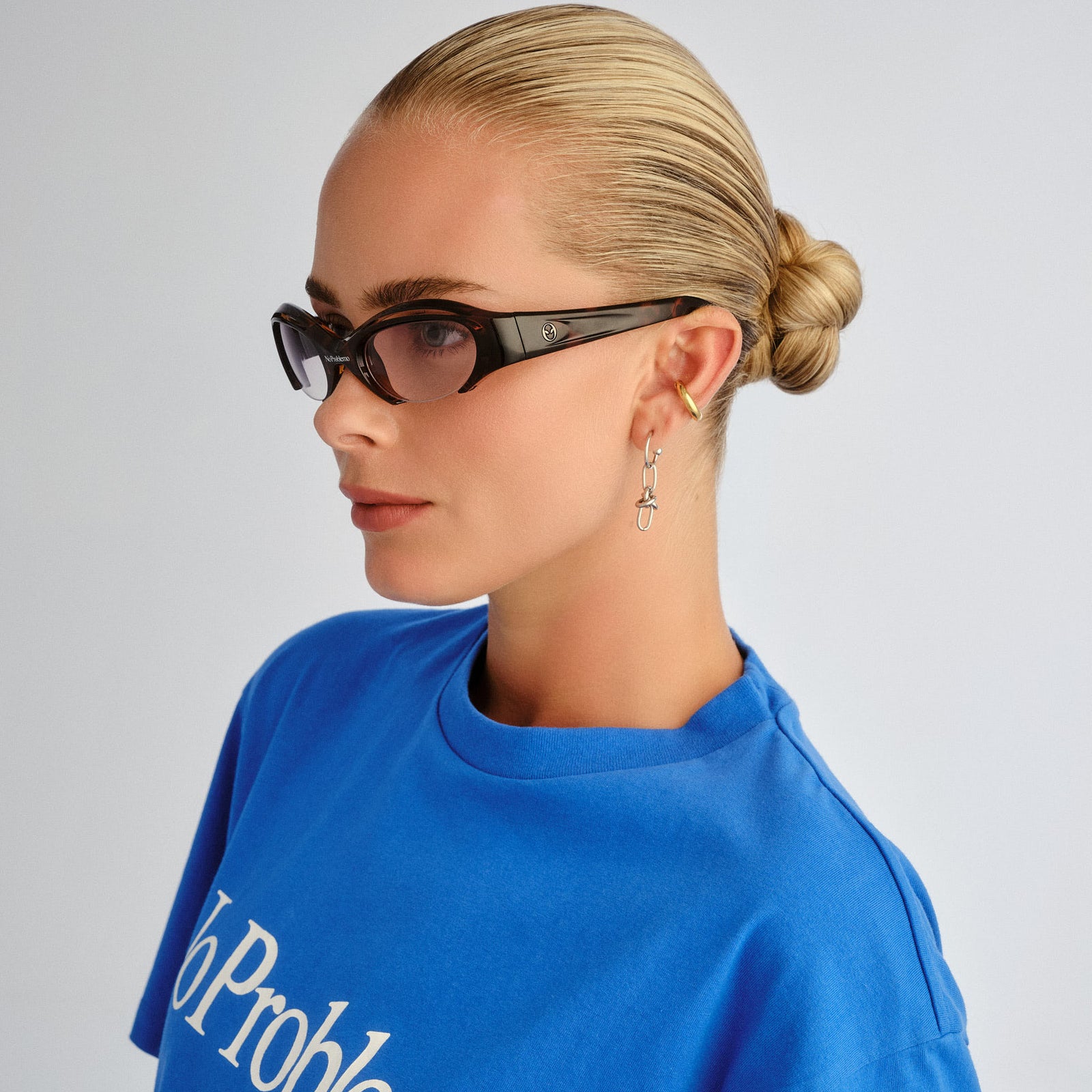 Cyborg Tortoiseshell Uni-Sex Oval Sunglasses | Le Specs