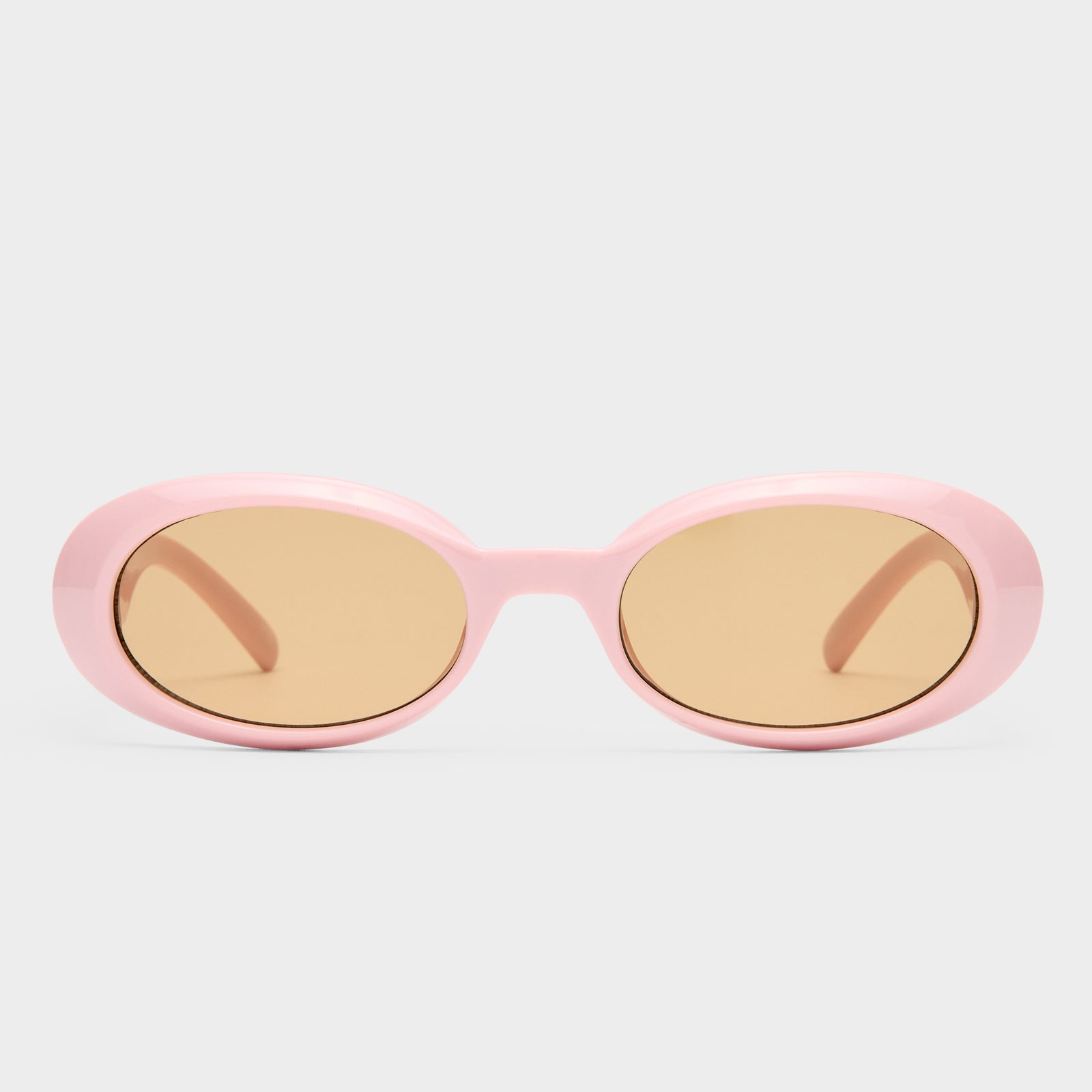 Work It Pink Putty Female Oval Sunglasses | Le Specs
