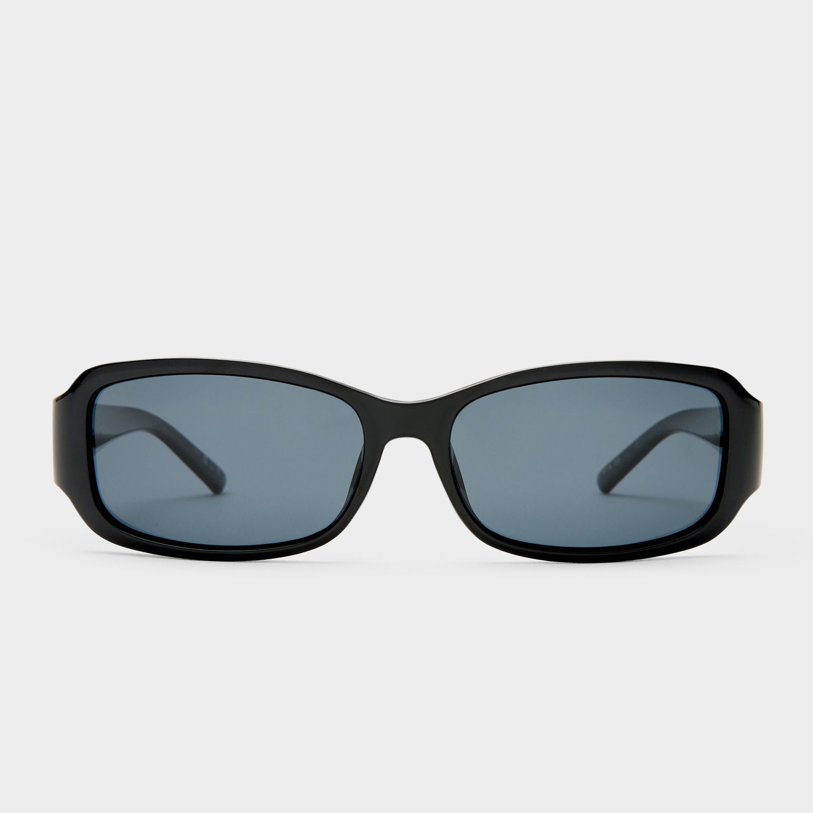 Gigglemug Black Uni-Sex Rectangle Sunglasses | Le Specs