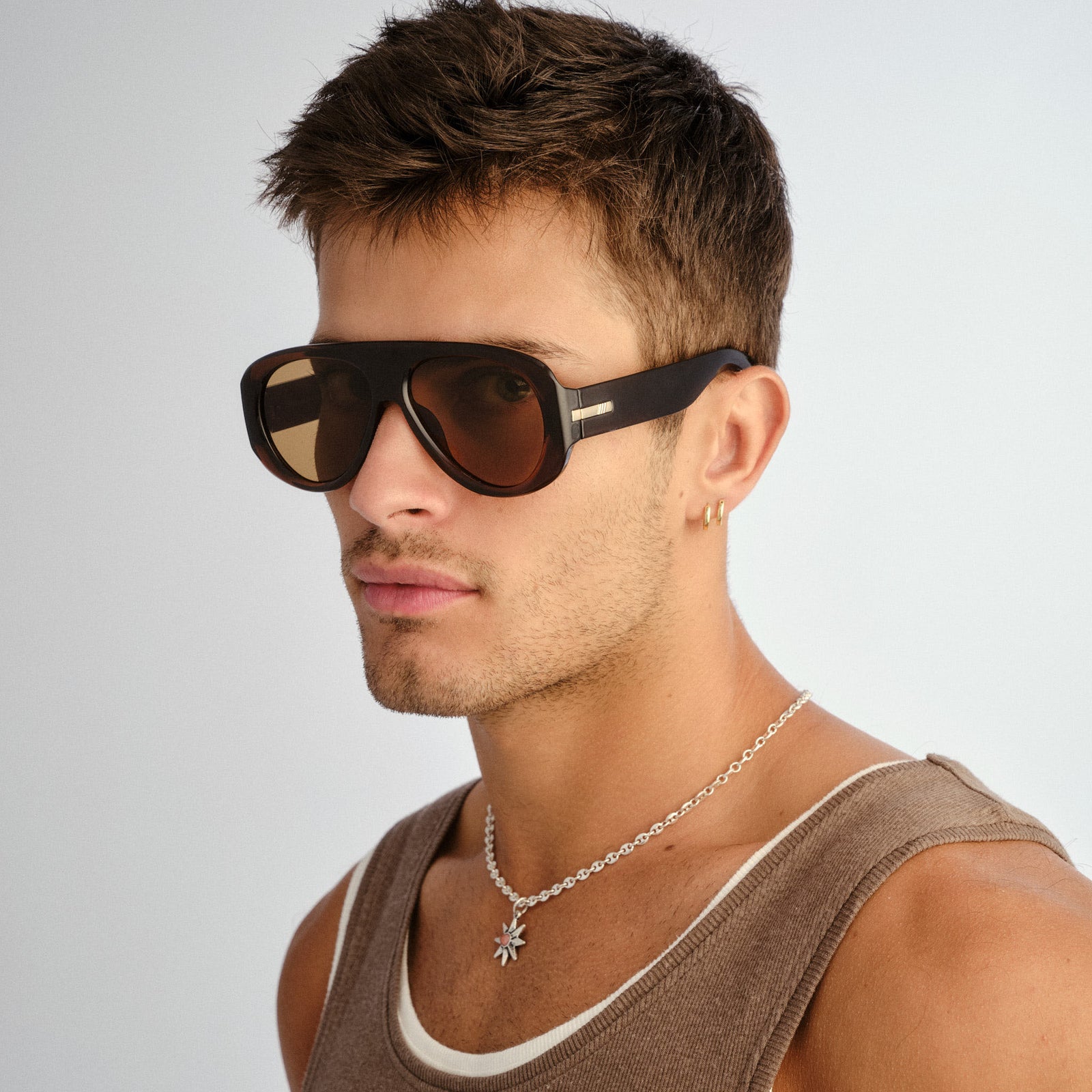 Dream Boat Cocoa Uni-Sex Aviator Sunglasses | Le Specs