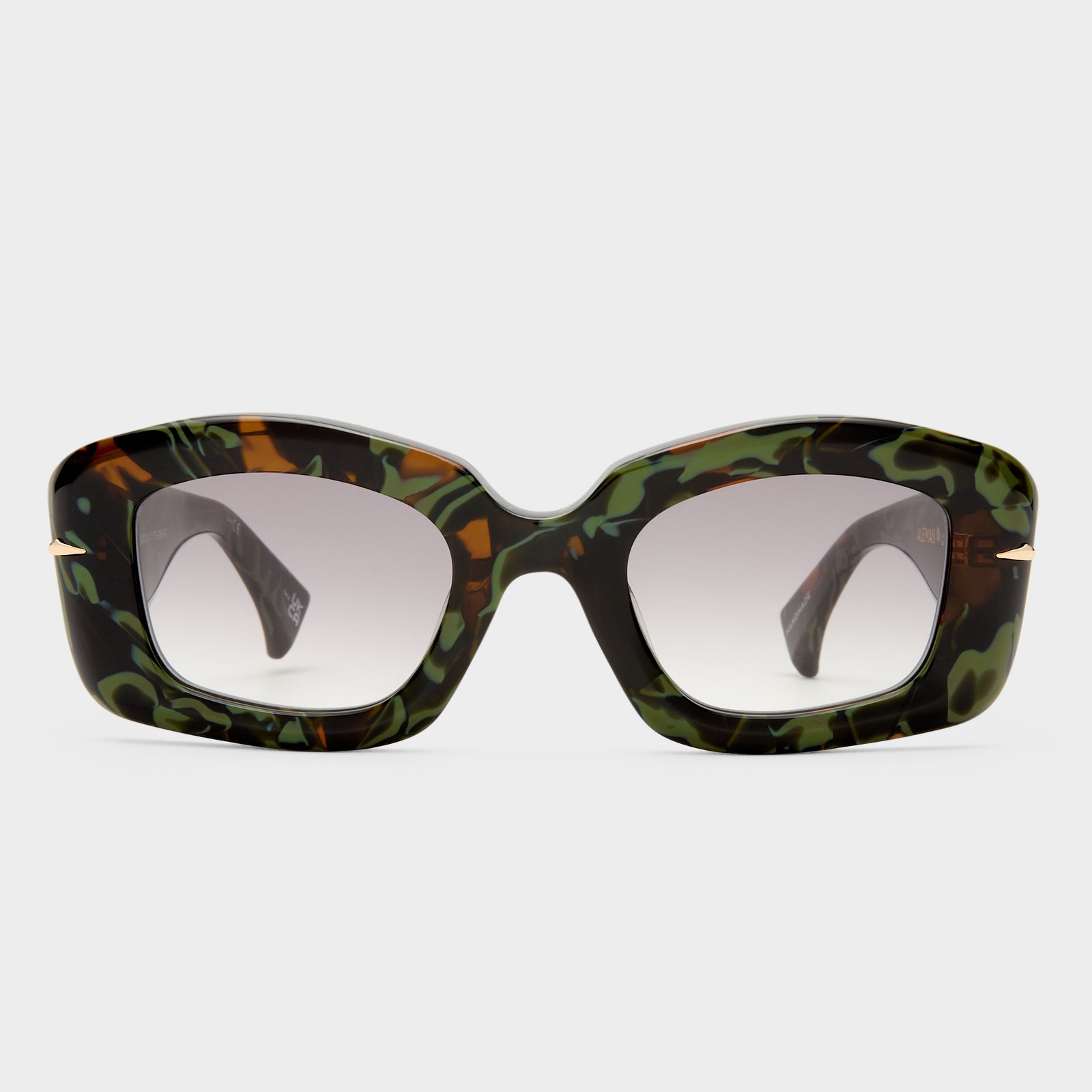 Celestina Jade Marble Female Square Sunglasses | Le Specs