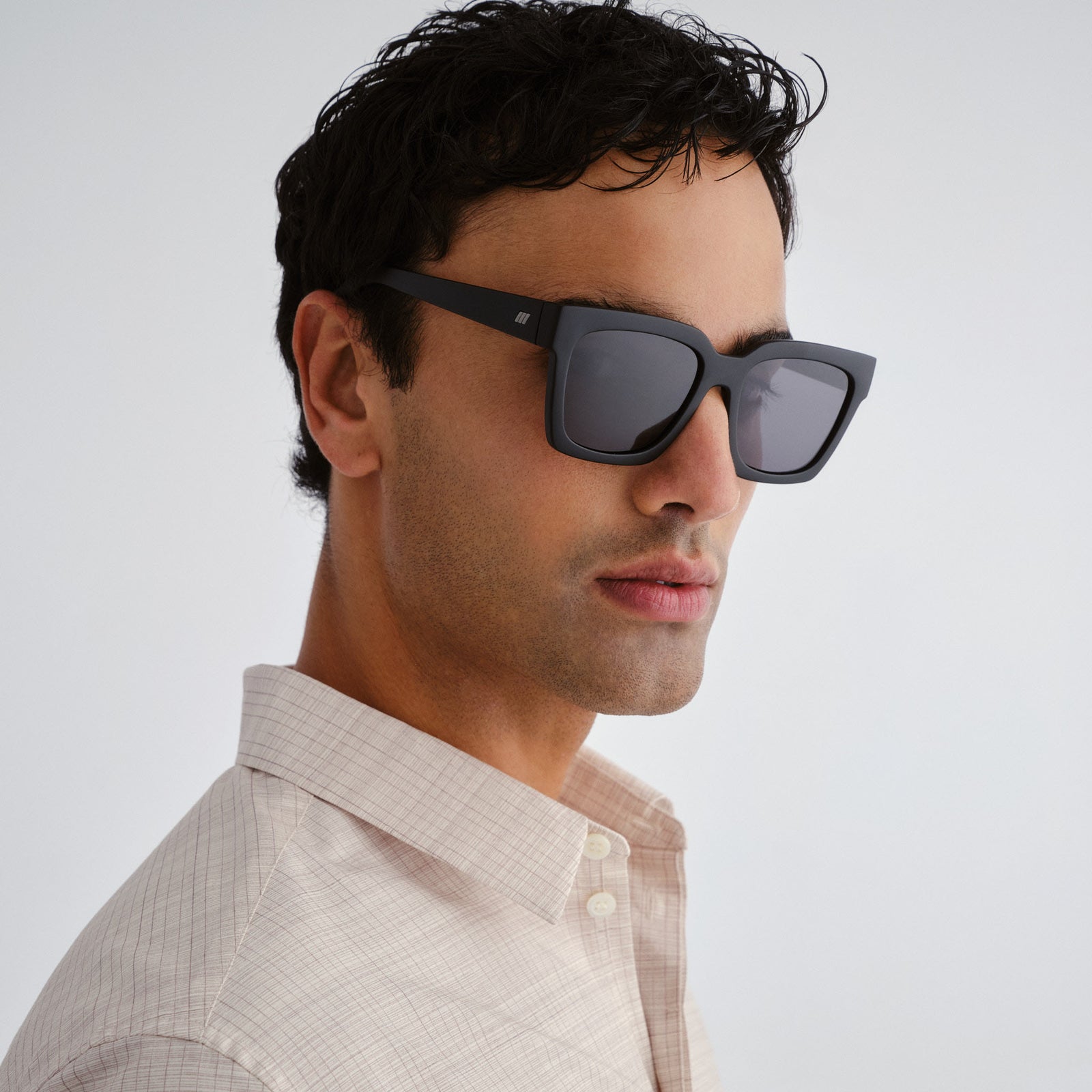 Weekend Riot Matte Black Uni-Sex D-Frame Sunglasses | Le Specs