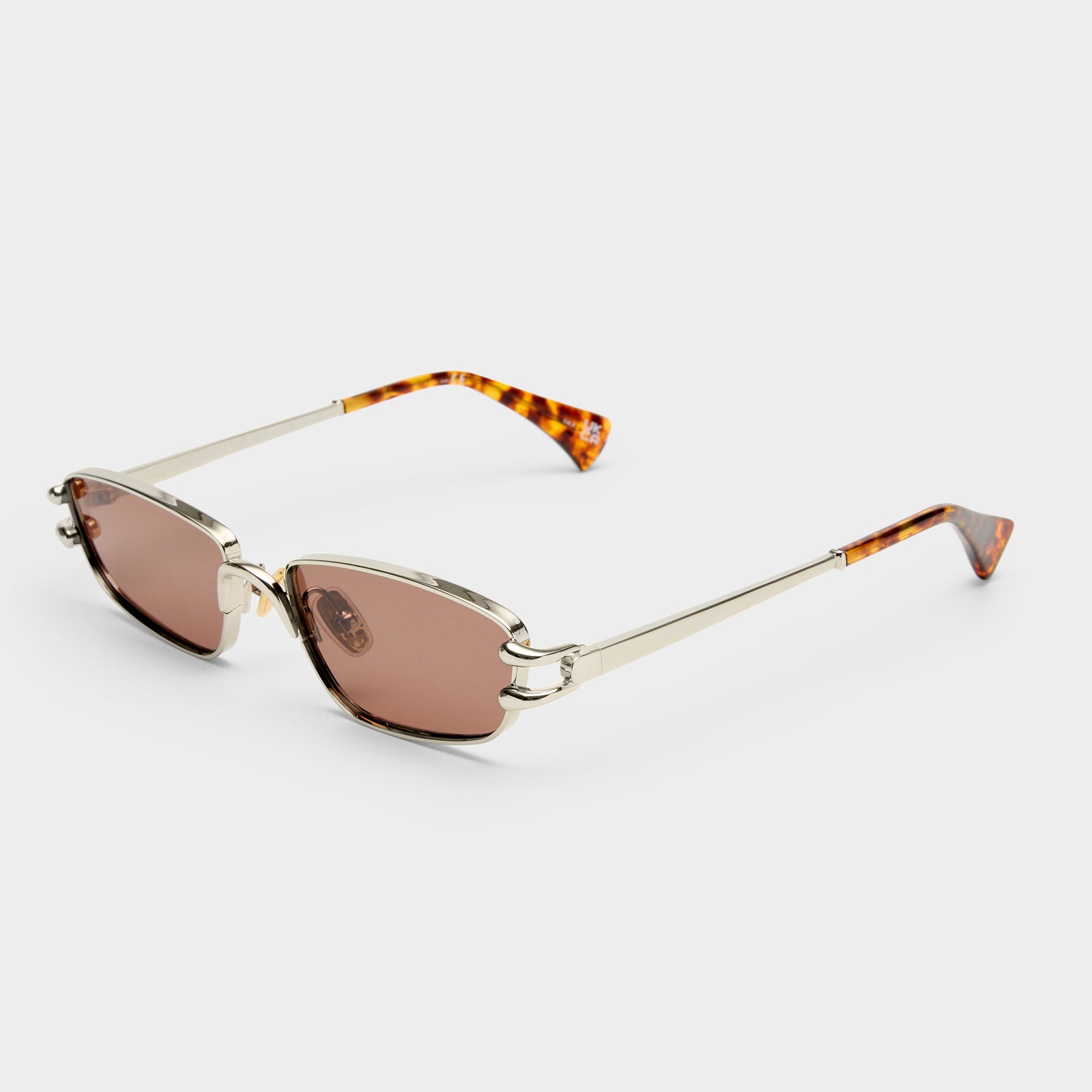 Numero Cinco Bright Silver Female Rectangle Sunglasses | Le Specs
