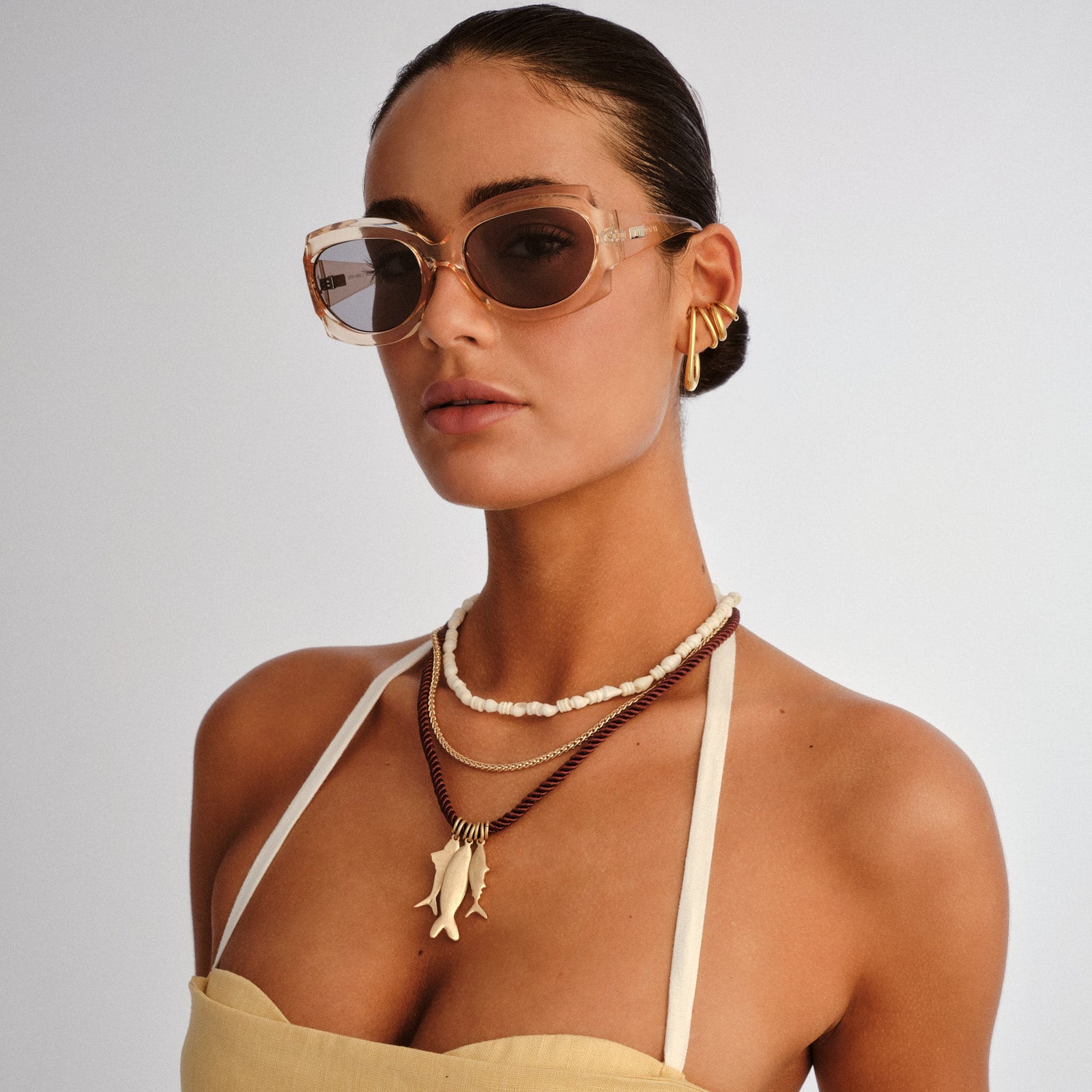 Loveliness Nude Female Square Sunglasses | Le Specs