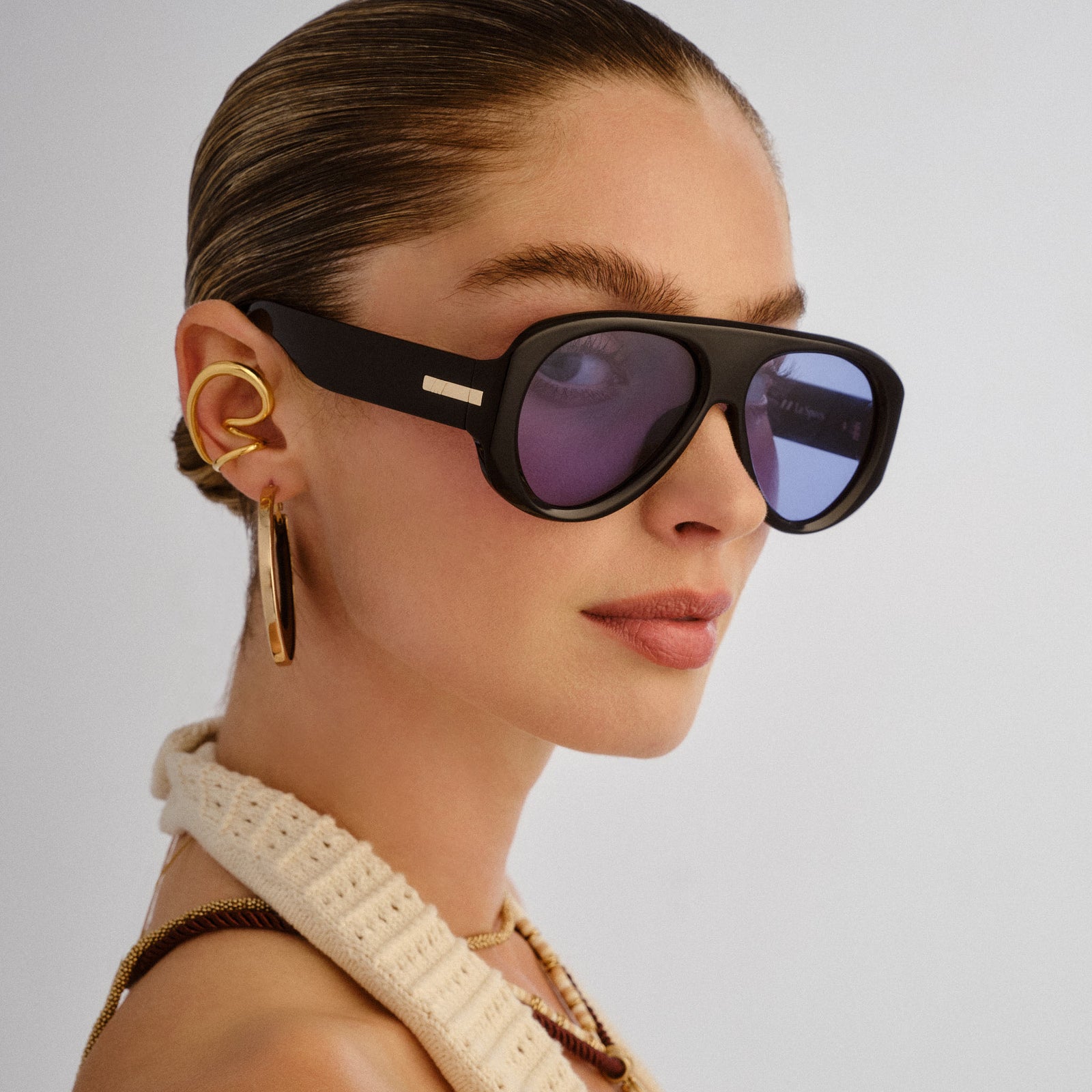 Dream Boat Black Uni-Sex Aviator Sunglasses | Le Specs