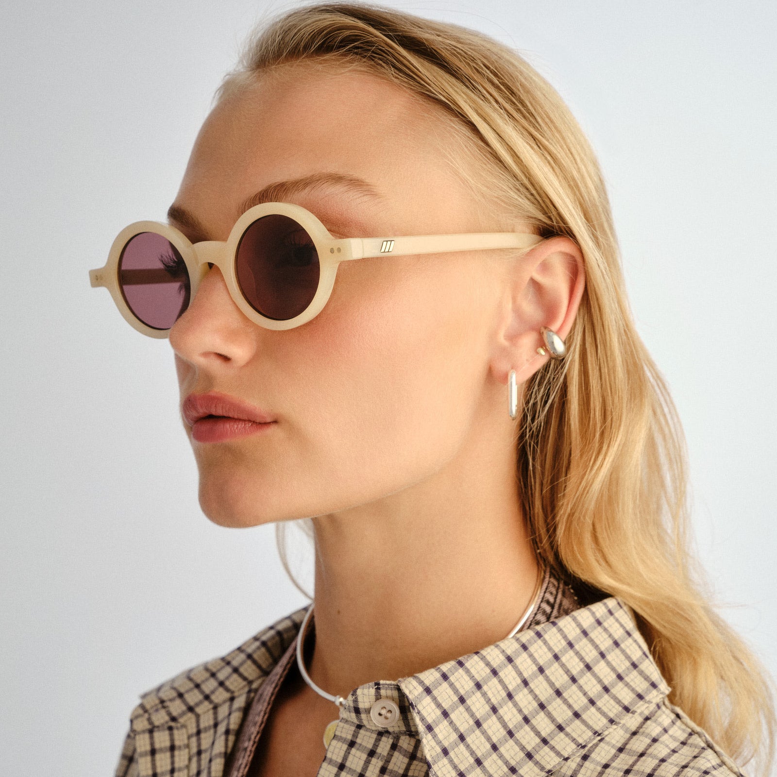 Sycophantic + Butter Uni-Sex Round Sunglasses | Le Specs