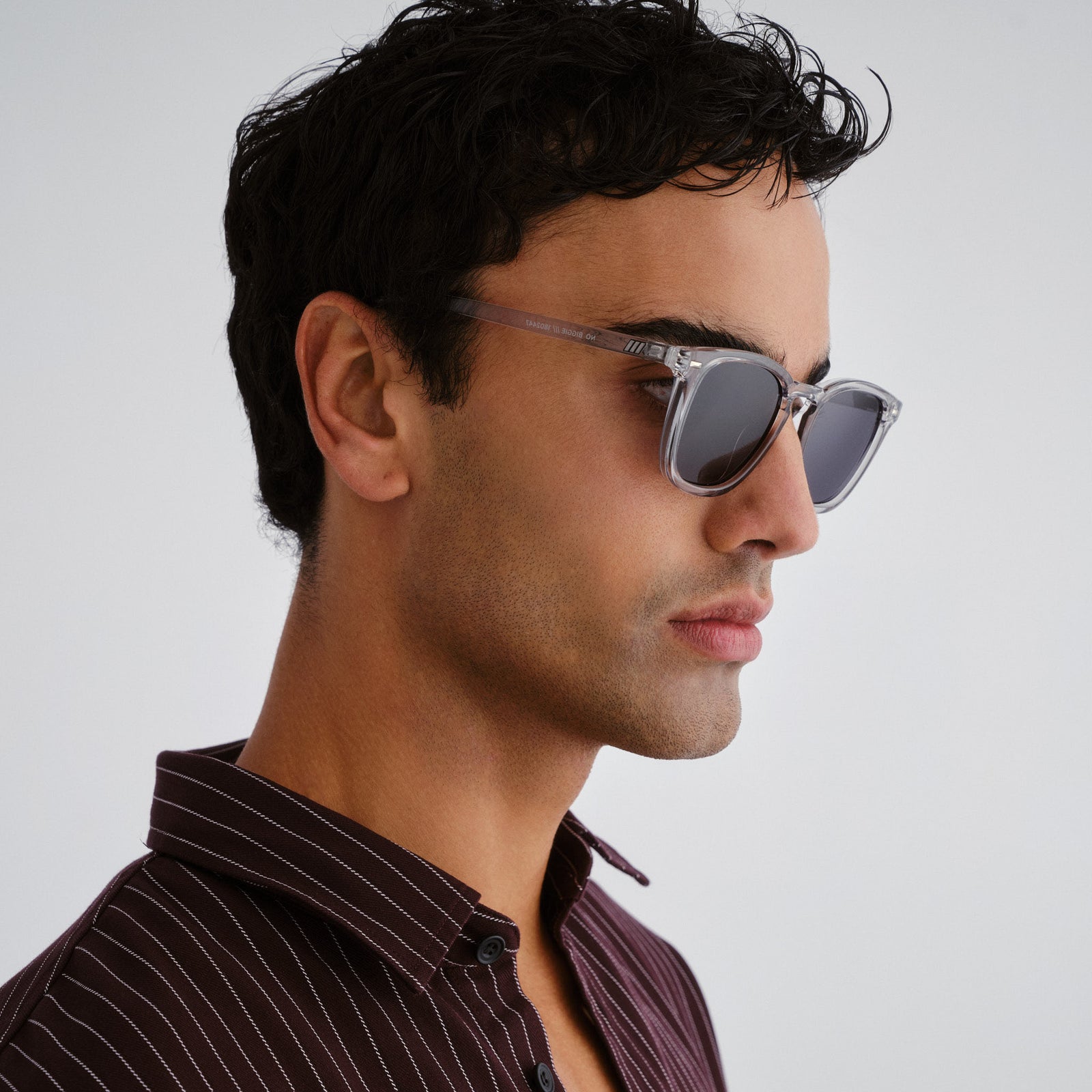 No Biggie Pewter Uni-Sex Square Sunglasses | Le Specs