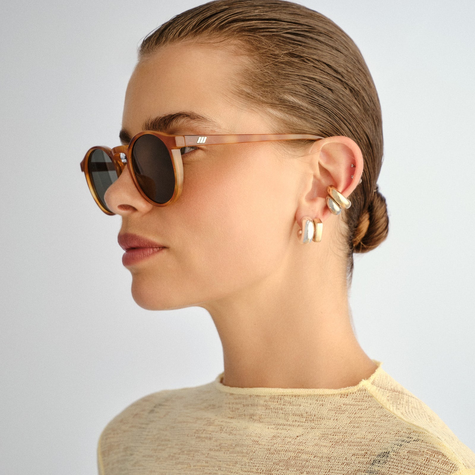 Teen Spirit Deux Tort Uni-Sex Round Sunglasses | Le Specs