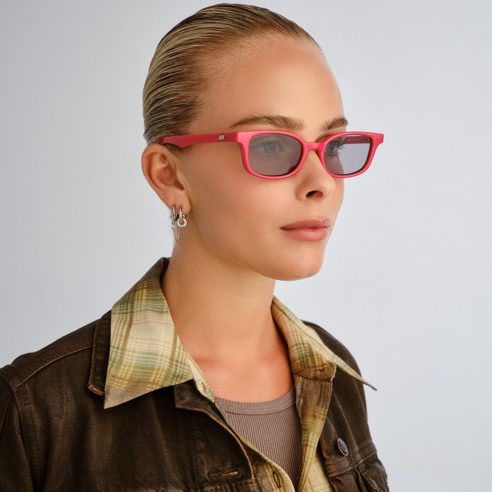 Echelon + Red Uni-Sex Rectangle Sunglasses | Le Specs