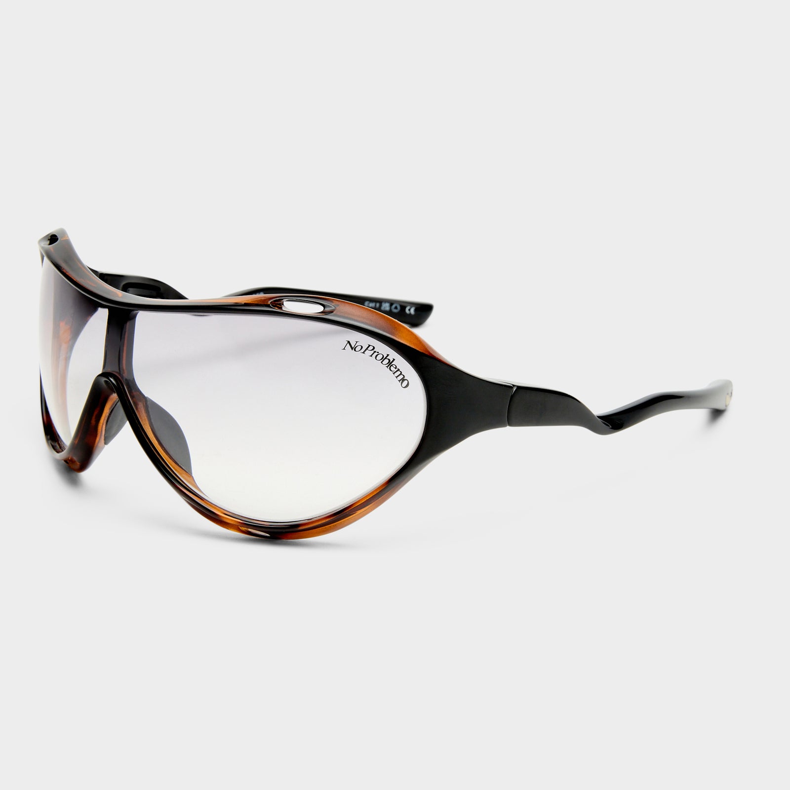 Iris Black Tort Uni-Sex Shield Sunglasses | Le Specs