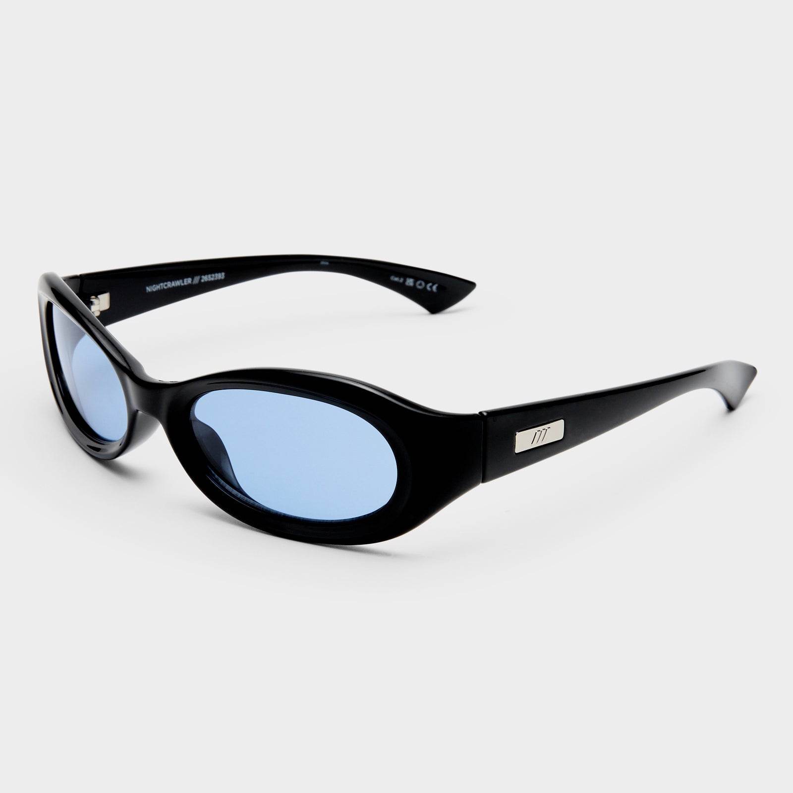 Nightcrawler Black Uni-Sex Wrap Sunglasses | Le Specs