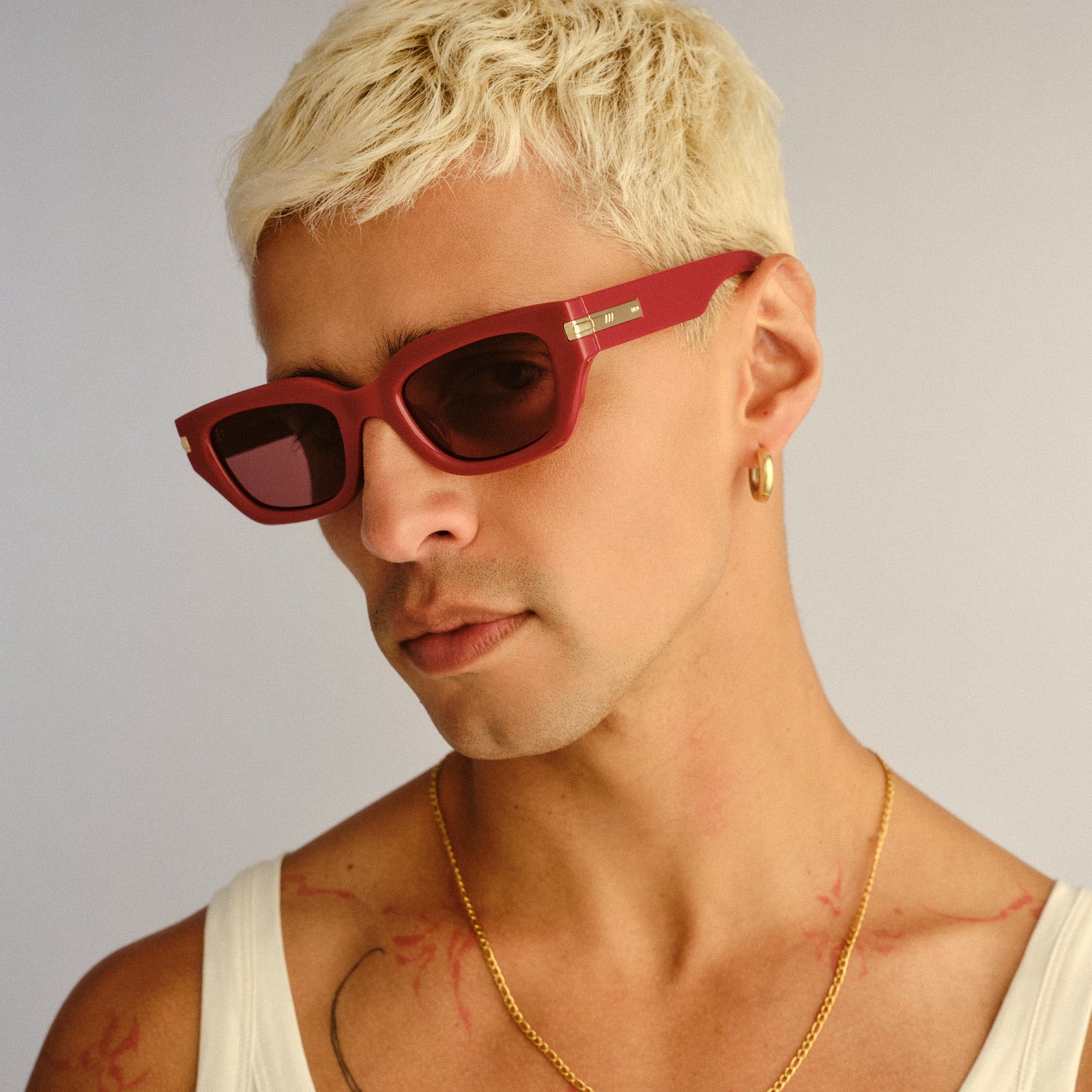 Cubito + Burgundy Uni-Sex D-Frame Sunglasses | Le Specs