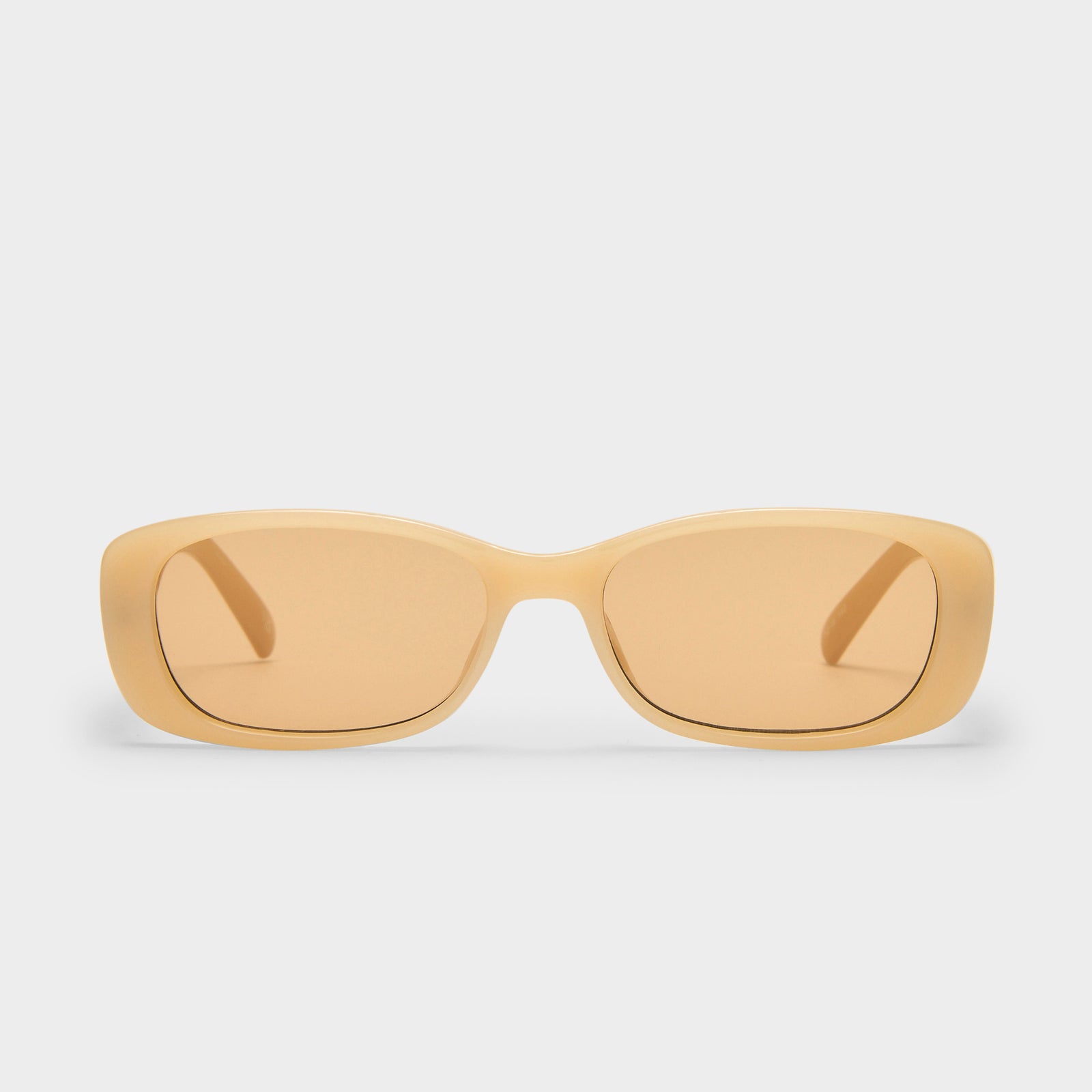 Unreal Latte Uni-Sex Rectangle Sunglasses | Le Specs