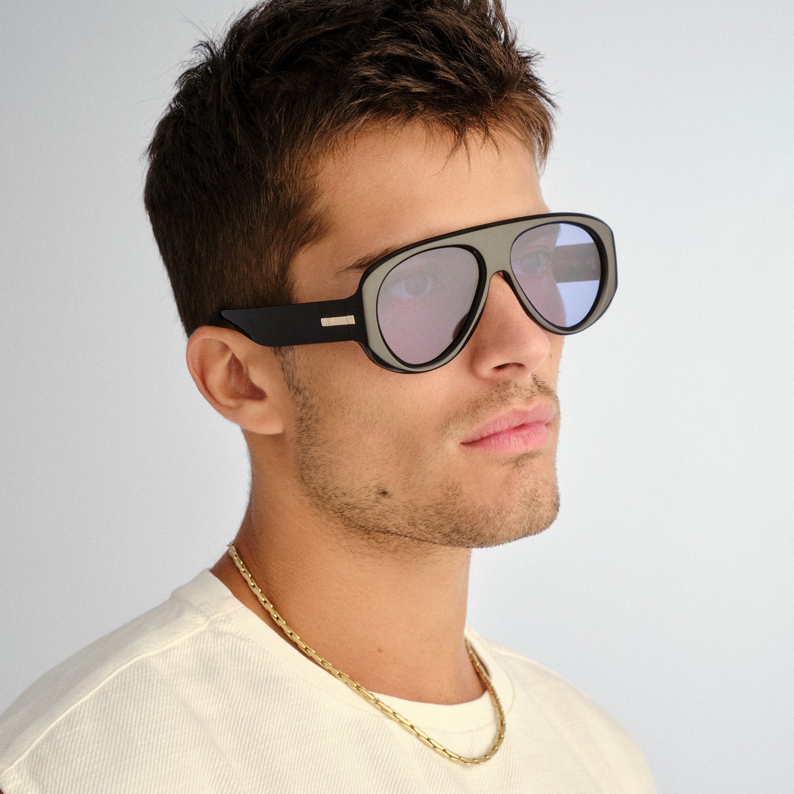 Dream Boat Black Uni-Sex Aviator Sunglasses | Le Specs