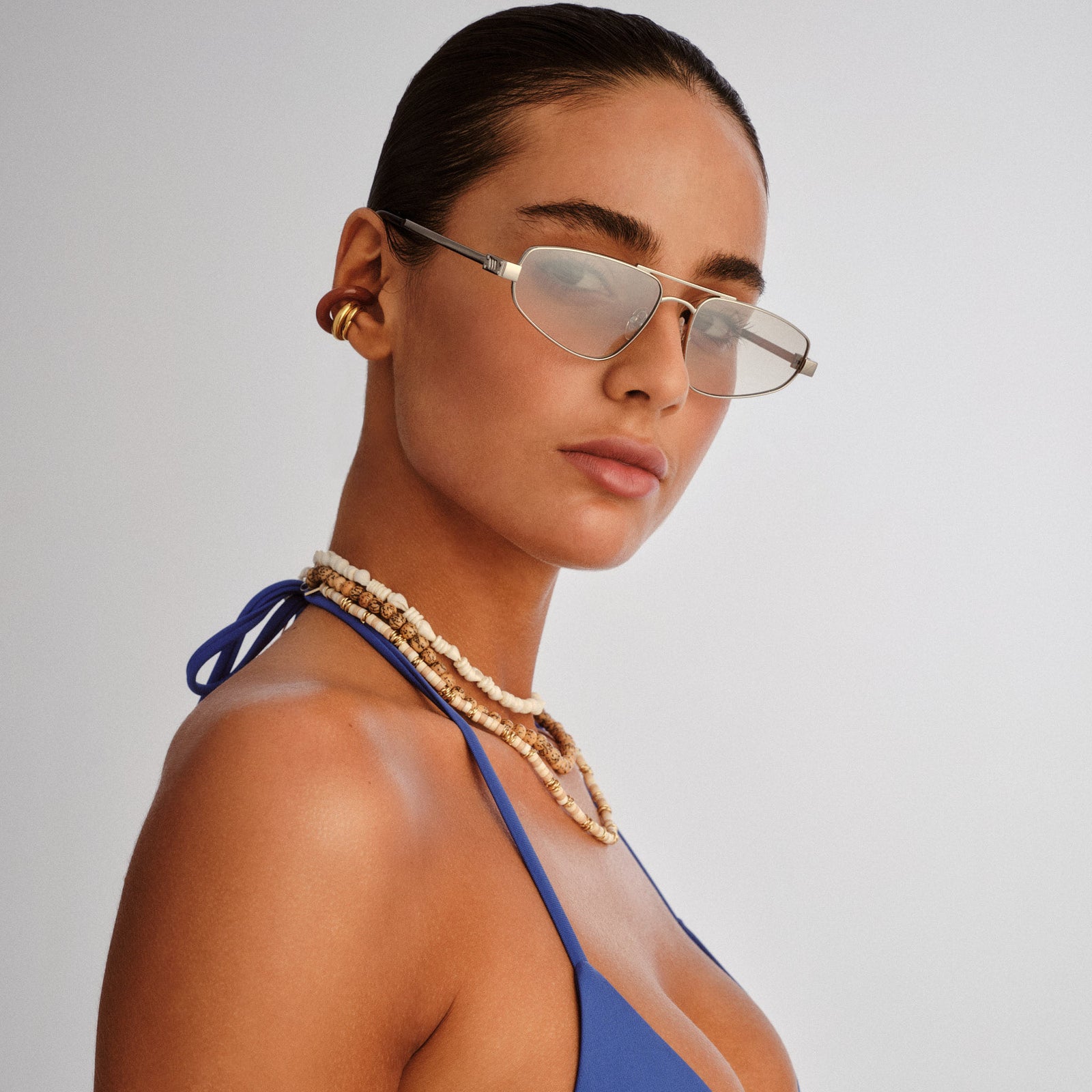 Treasure Silver Uni-Sex Aviator Sunglasses | Le Specs