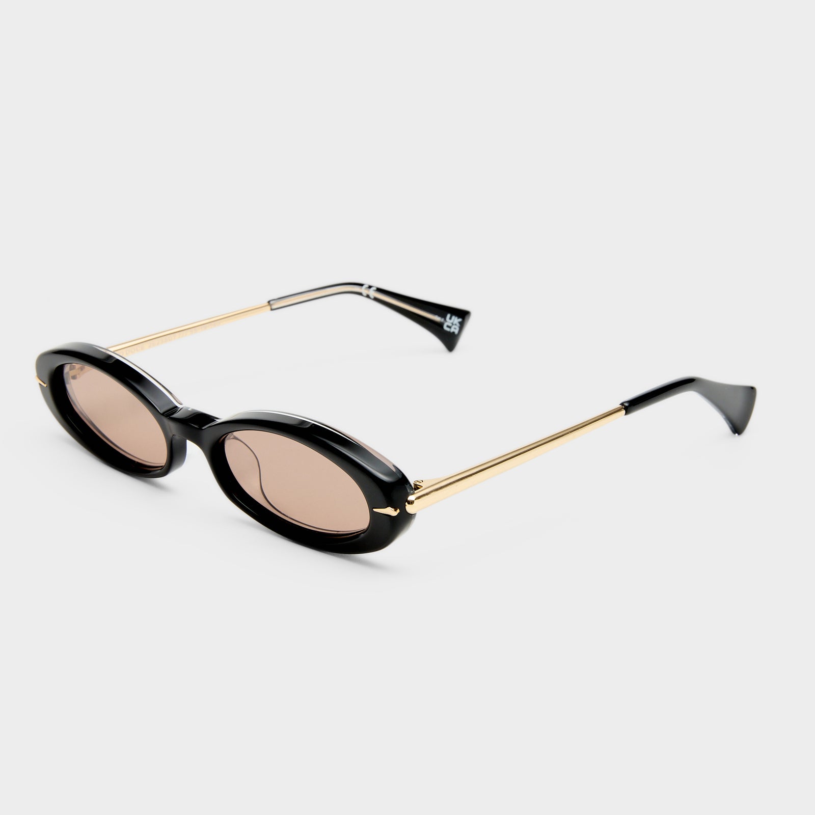 Numero Doce Obsidian Black Female Oval Sunglasses | Le Specs