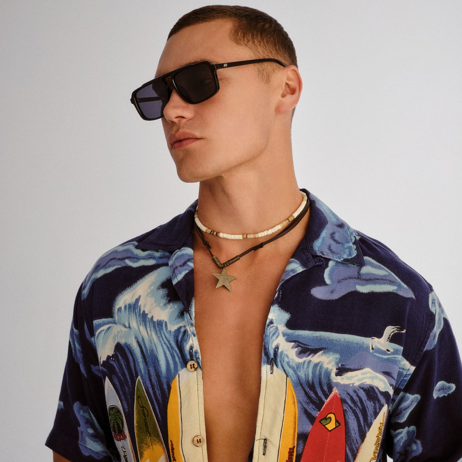 Le Gars + Black Uni-Sex Aviator Sunglasses | Le Specs