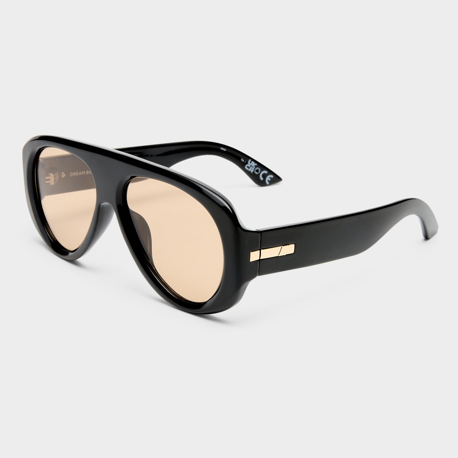 Dream Boat Black Uni-Sex Aviator Sunglasses | Le Specs