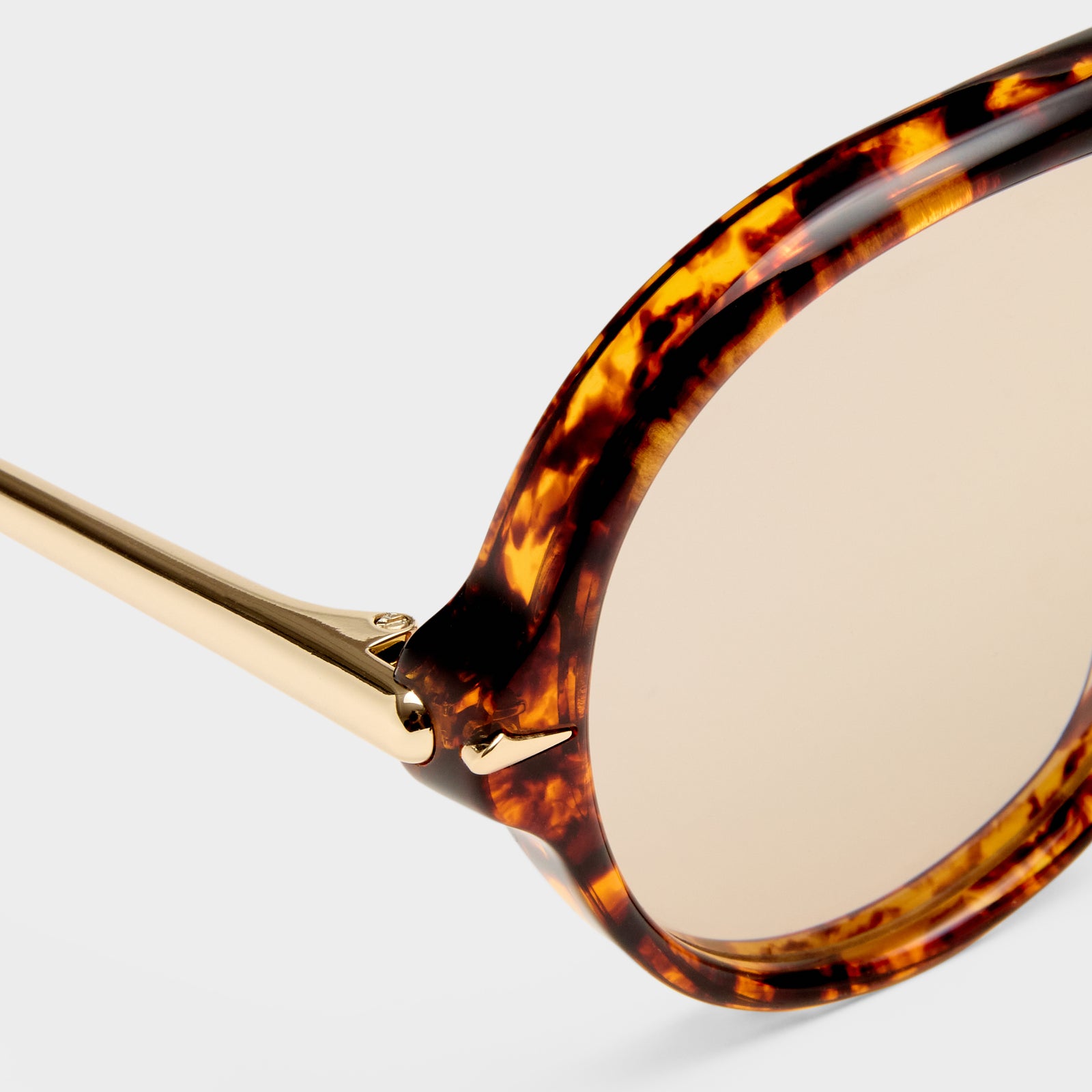 Numero Once Mottled Tort Female Aviator Sunglasses | Le Specs