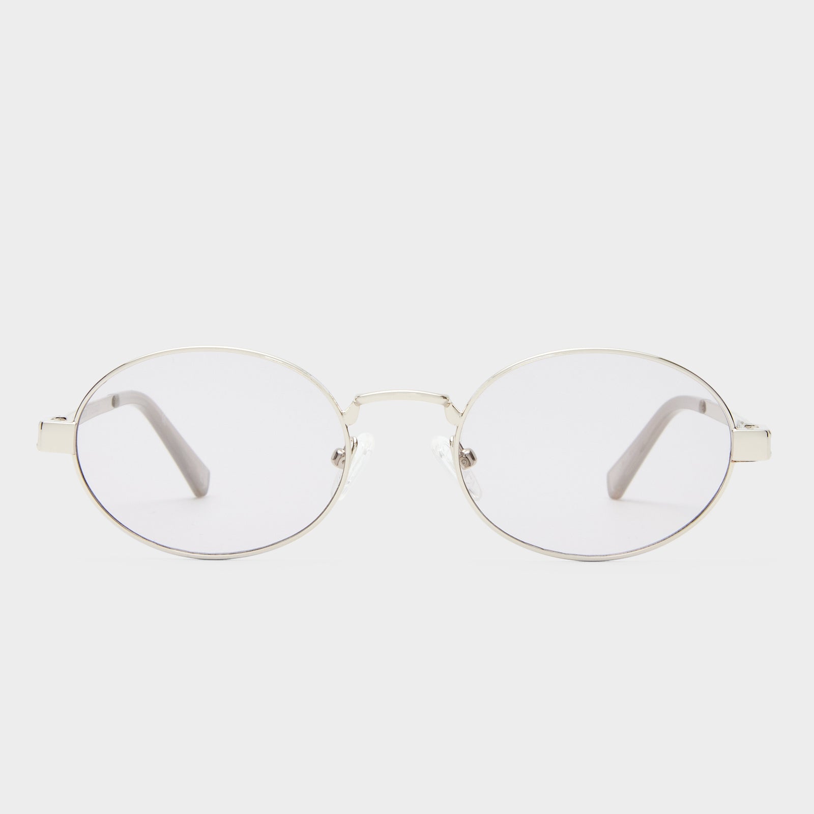 Poseidon Deux Silver Uni-Sex Oval Sunglasses | Le Specs