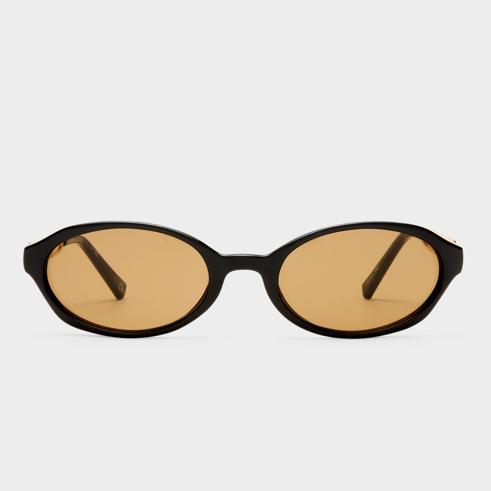 Lunita Black Female Oval Sunglasses | Le Specs