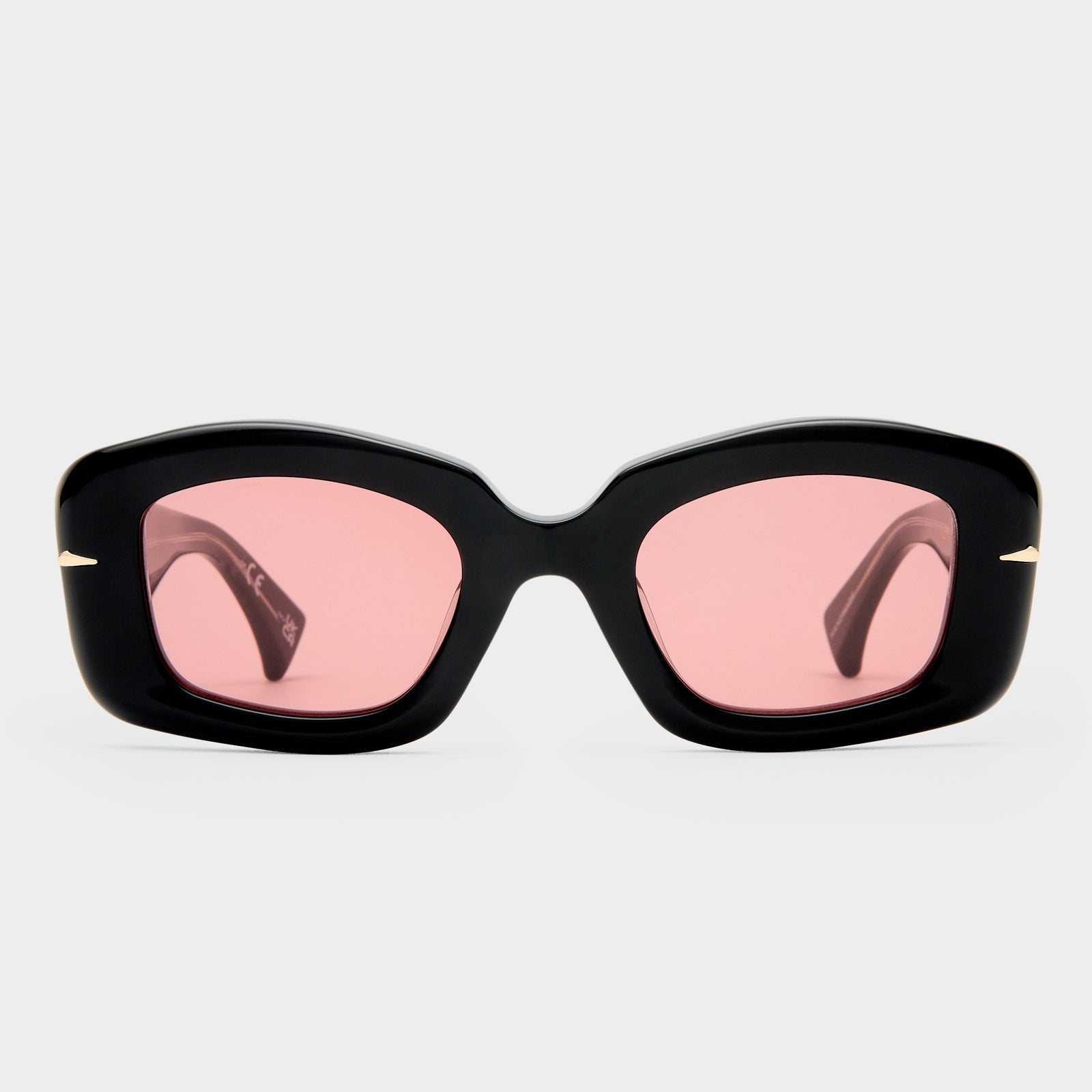 Celestina Obsidian Black Female Square Sunglasses | Le Specs