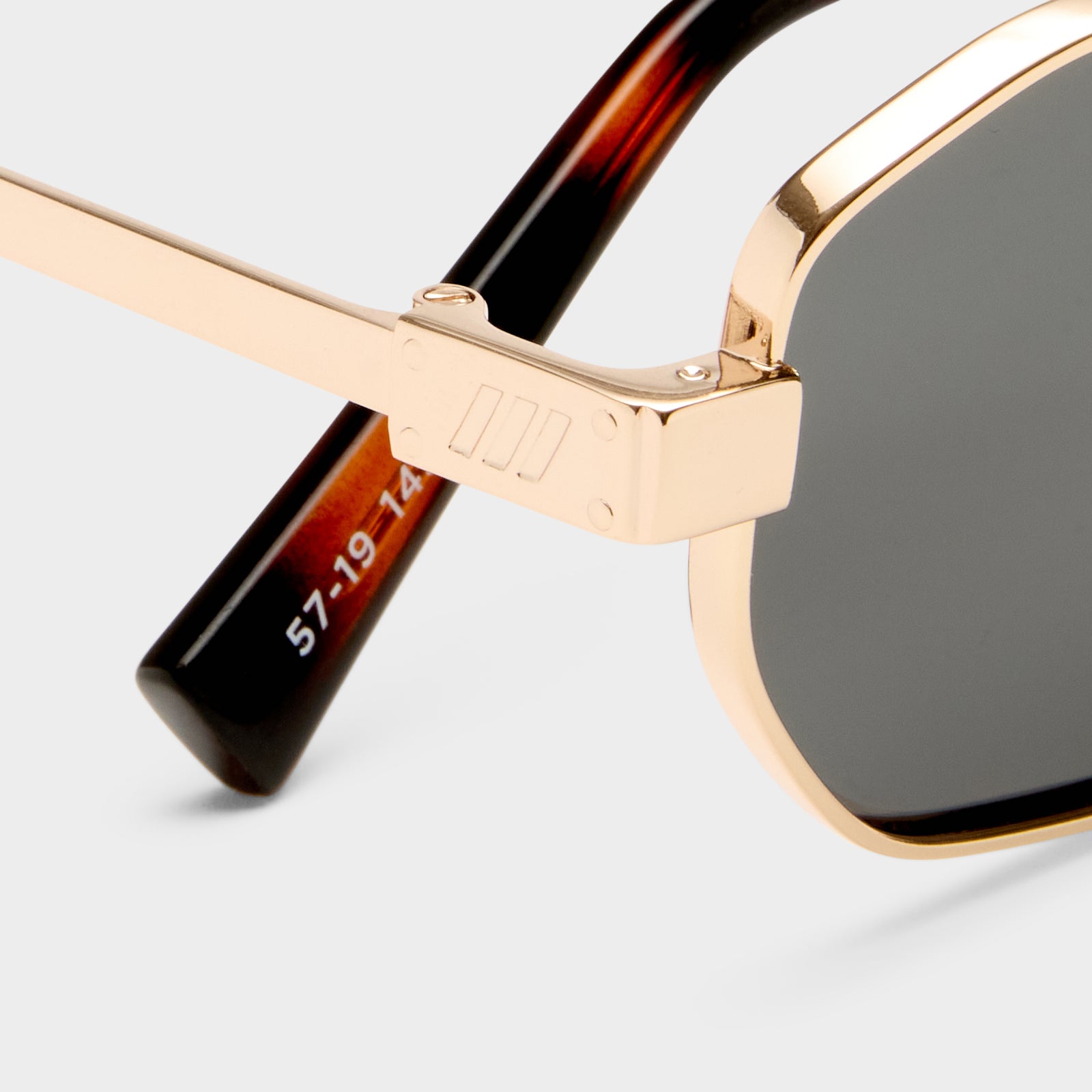 Mythic Gold Uni-Sex Square Sunglasses | Le Specs