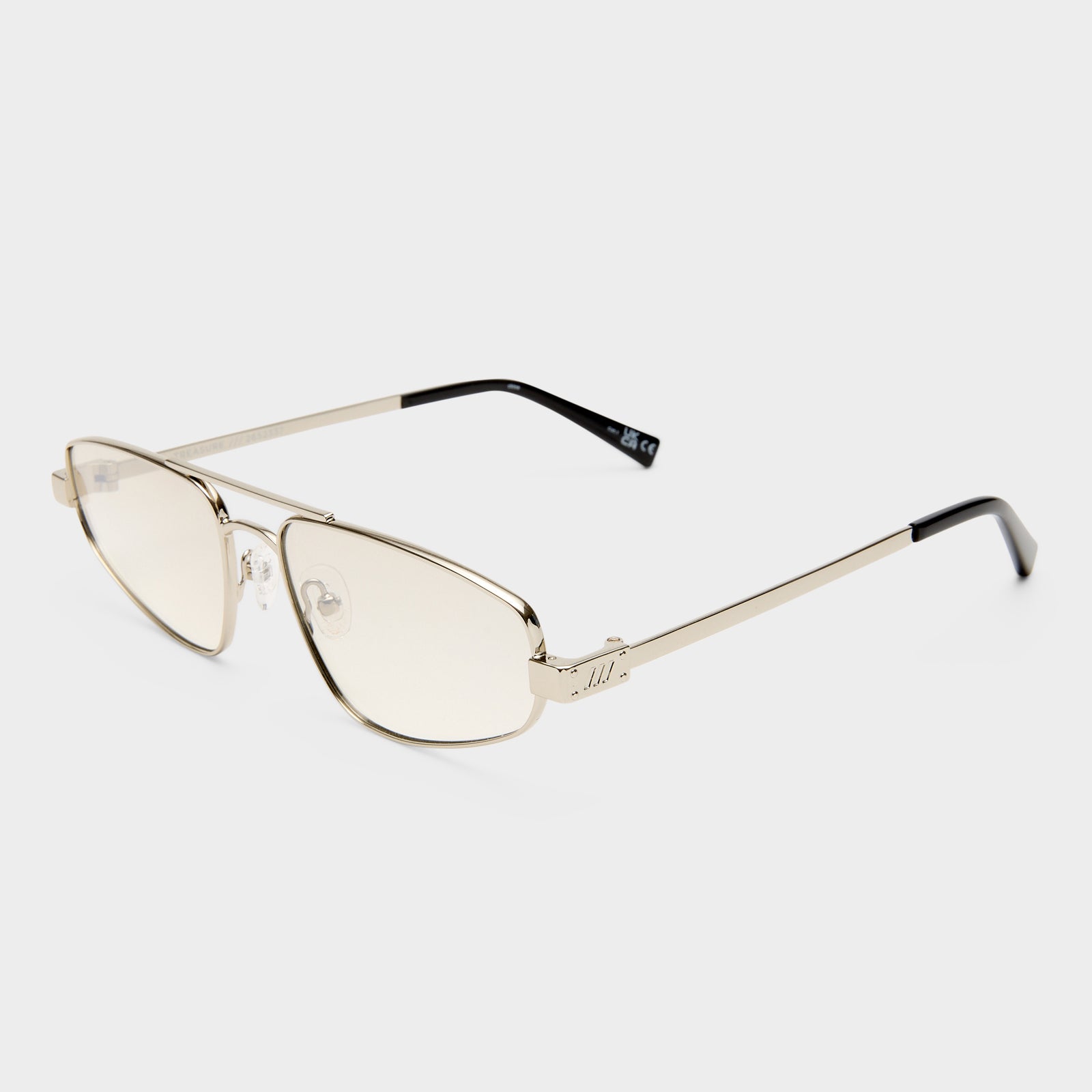 Treasure Silver Uni-Sex Aviator Sunglasses | Le Specs