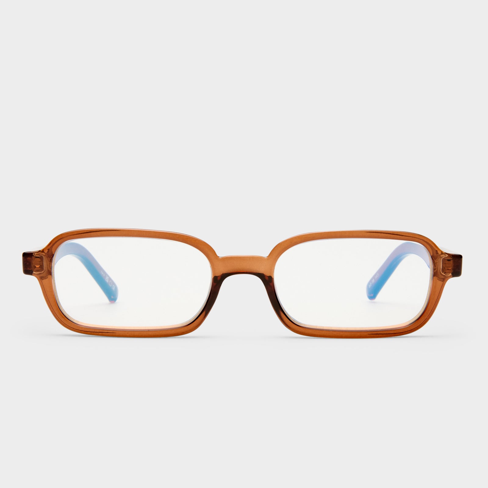 Pilferer Chestnut Uni-Sex Rectangle Blue Light | Le Specs