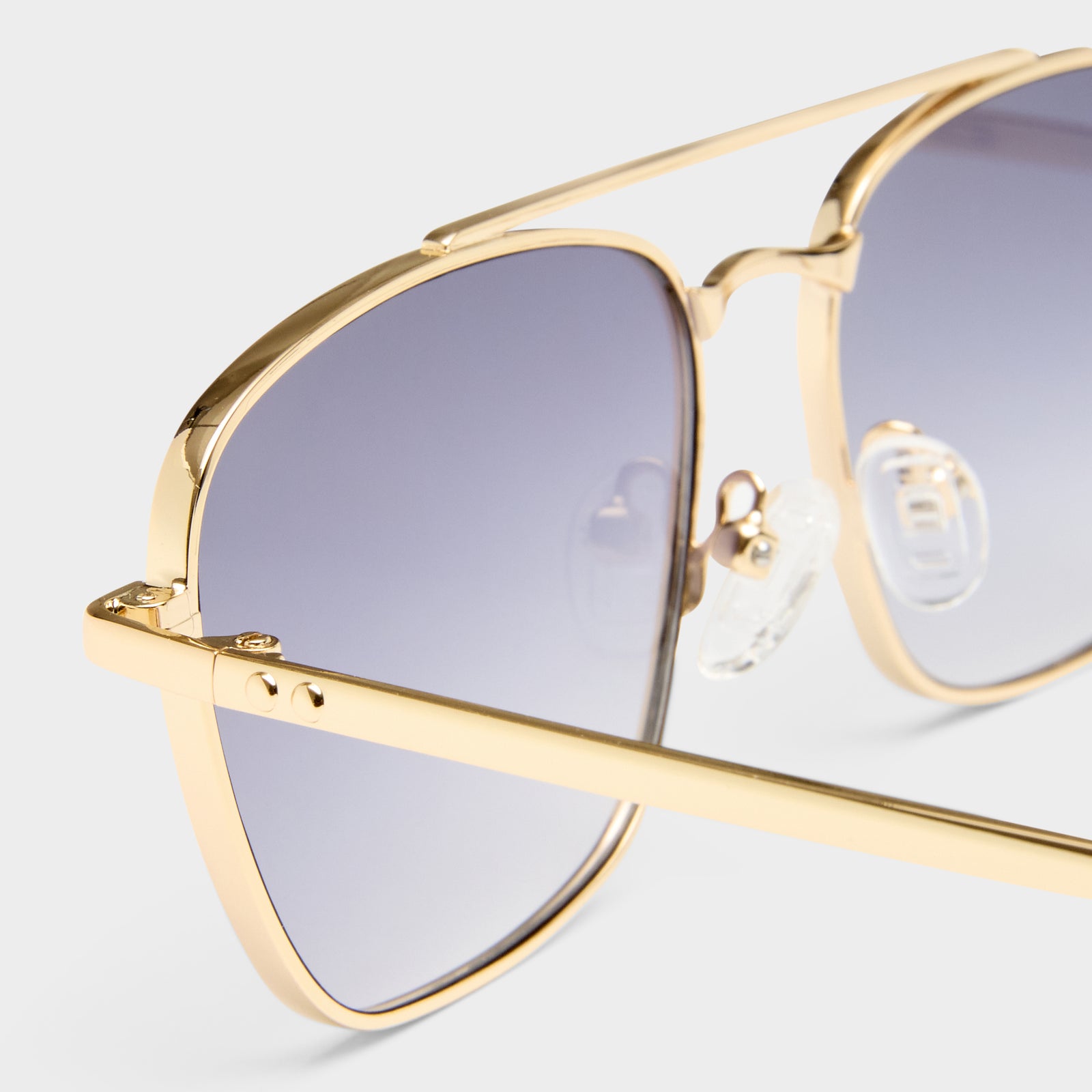 Diametric Ii Bright Gold Uni-Sex Aviator Sunglasses | Le Specs