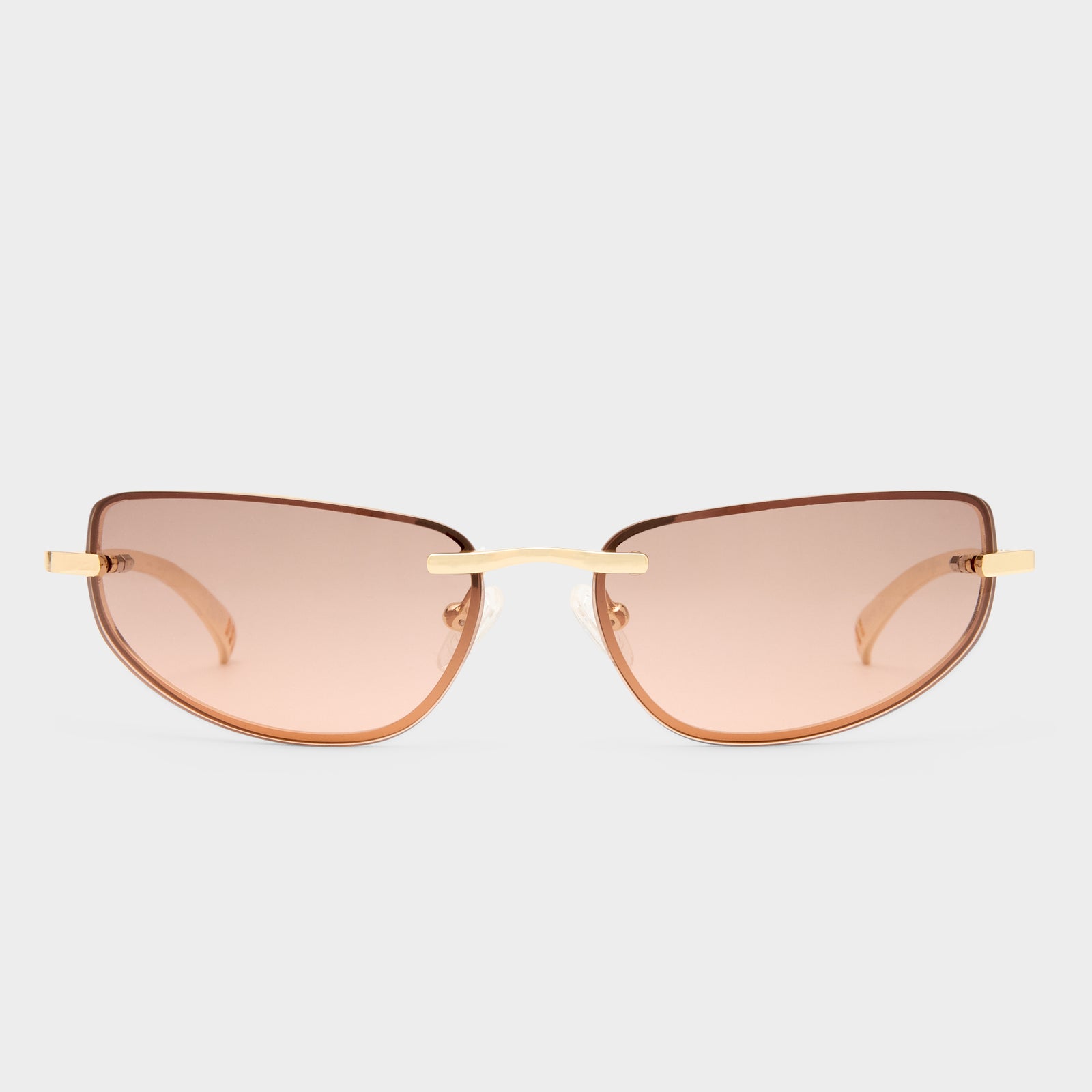 Bubbles Gold Female Wrap Sunglasses | Le Specs